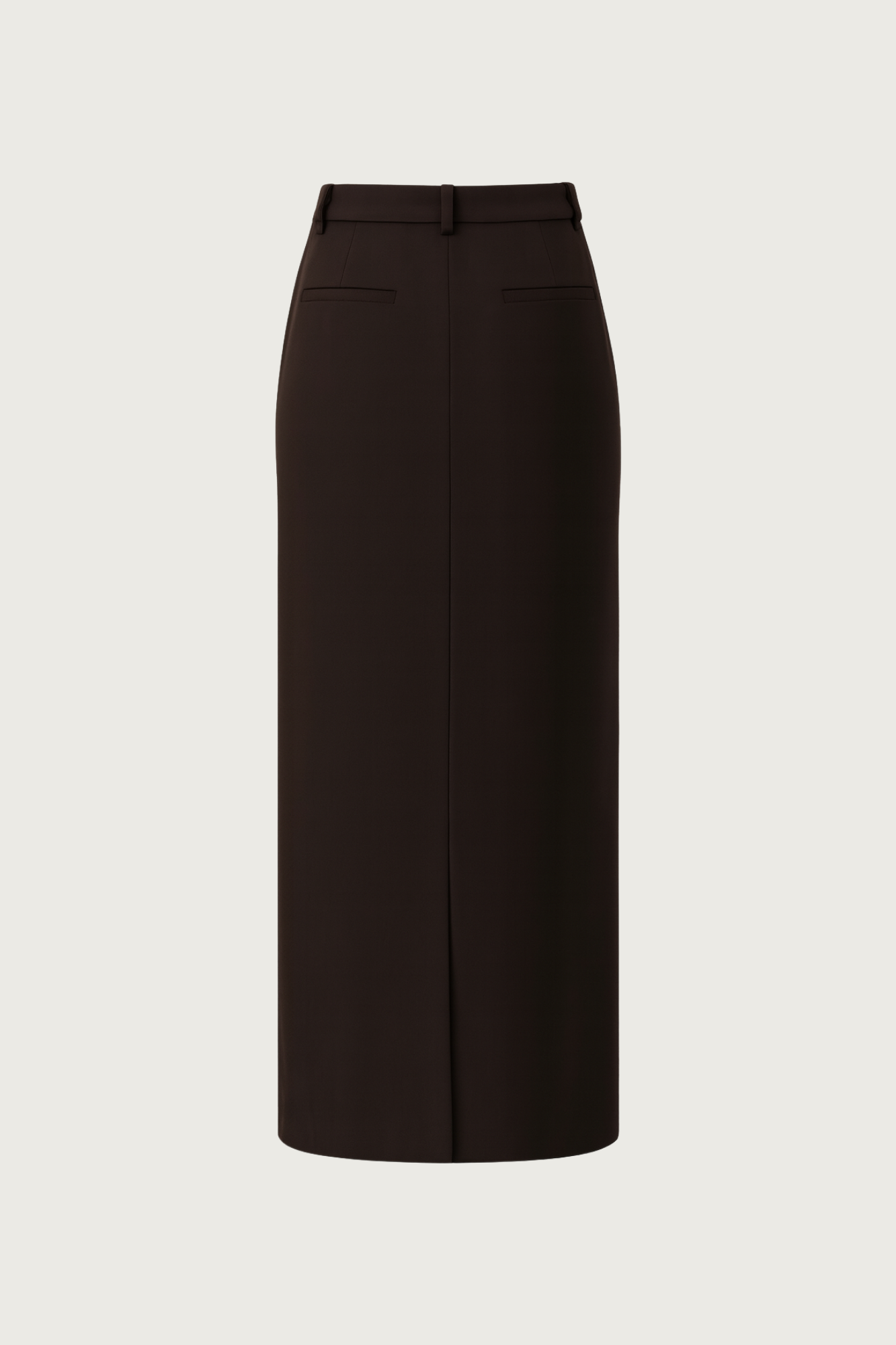 Tailored Maxi Skirt - Espresso Brown