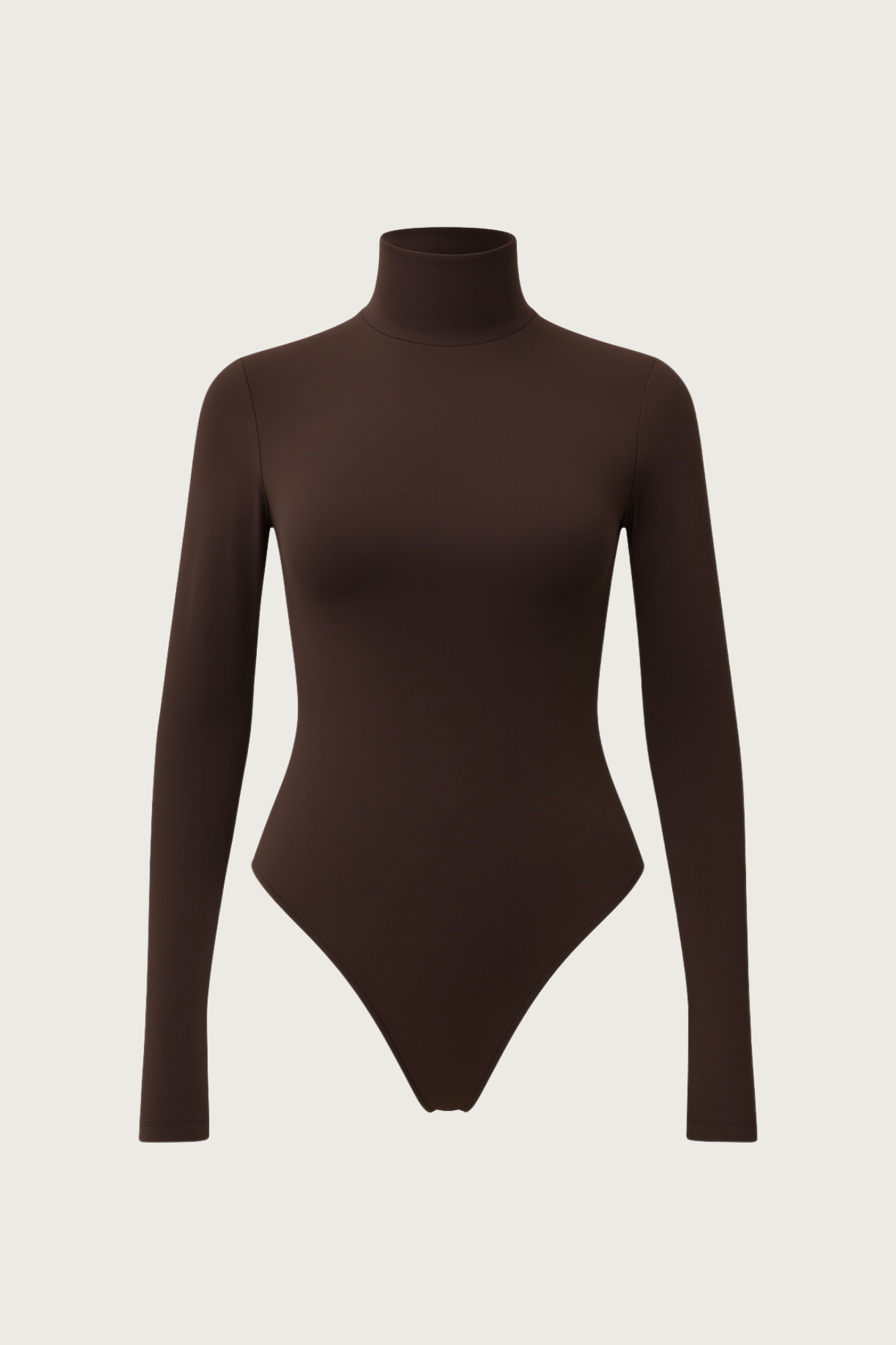 Essential Turtleneck Bodysuit - Brown