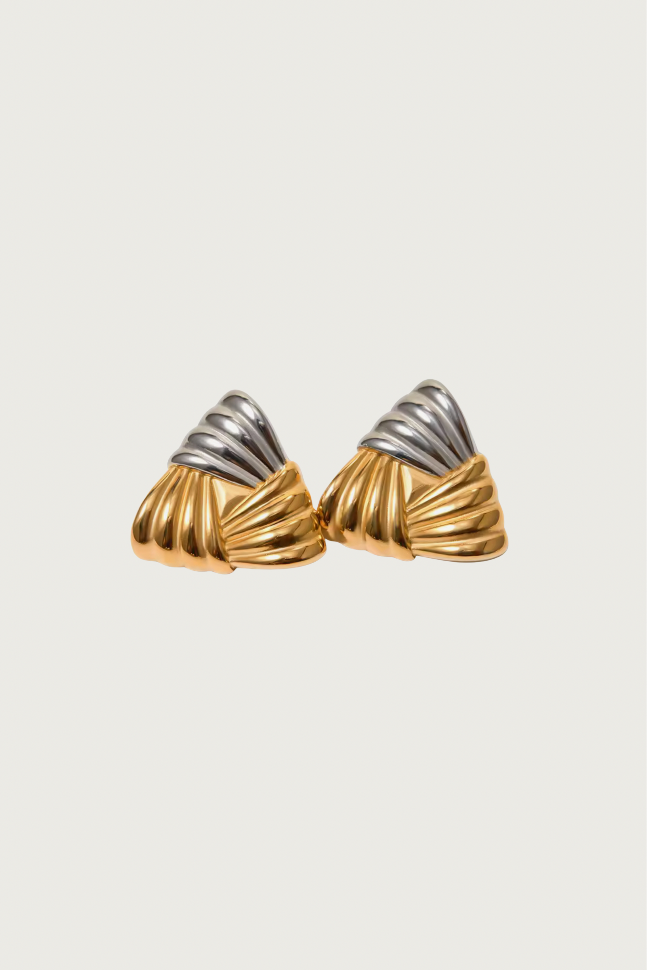 18k Gold Plated Triangle Earrings