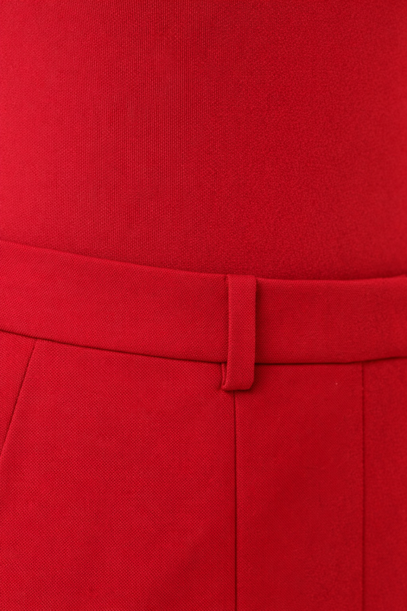 Tailored Maxi Skirt - Red