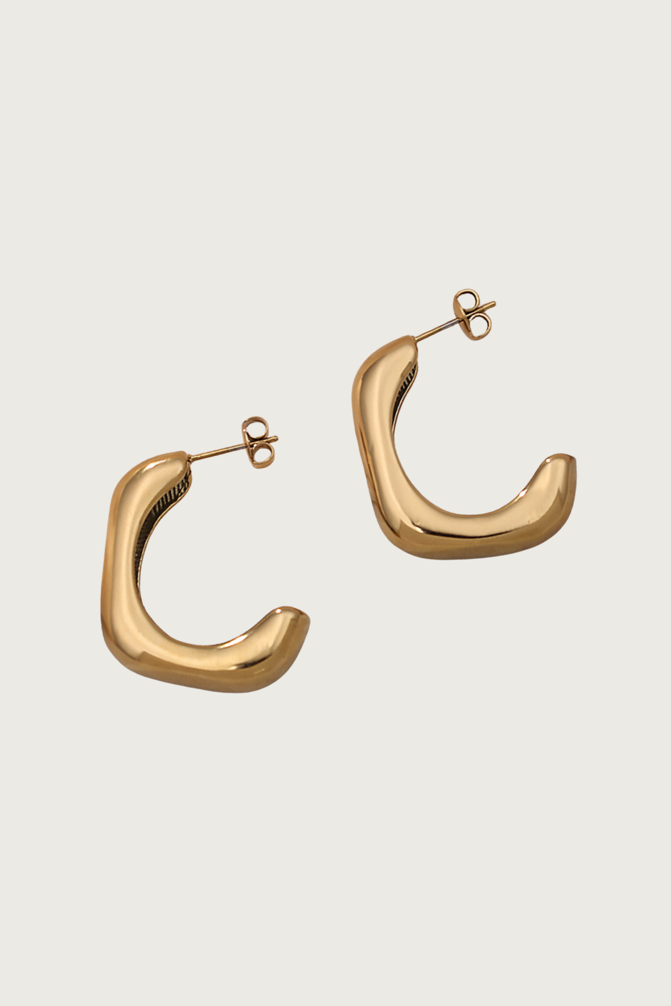 18k Gold Plated Square Hoop Earrings