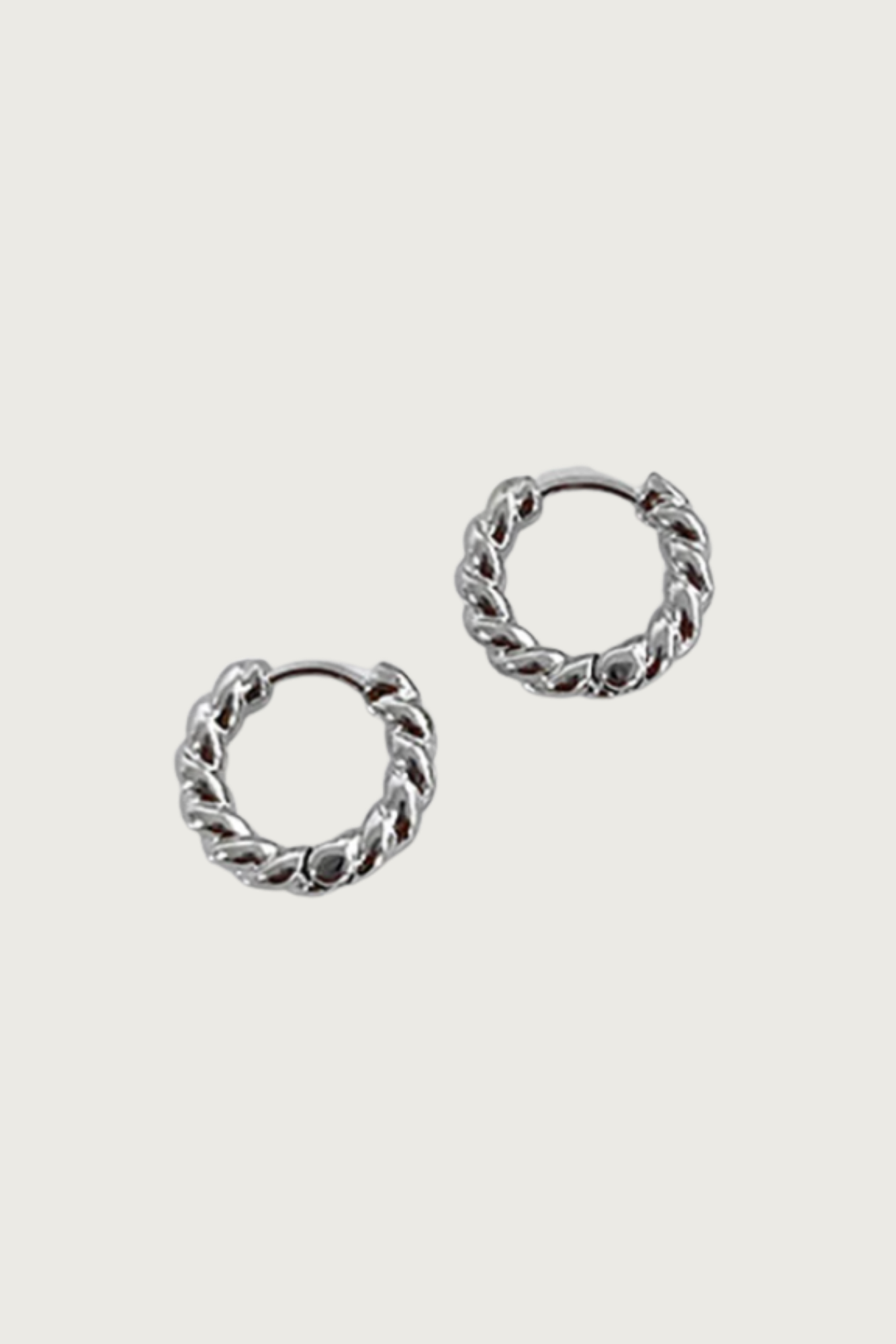 14k Gold Plated Mini Twist Huggie Hoop Earrings