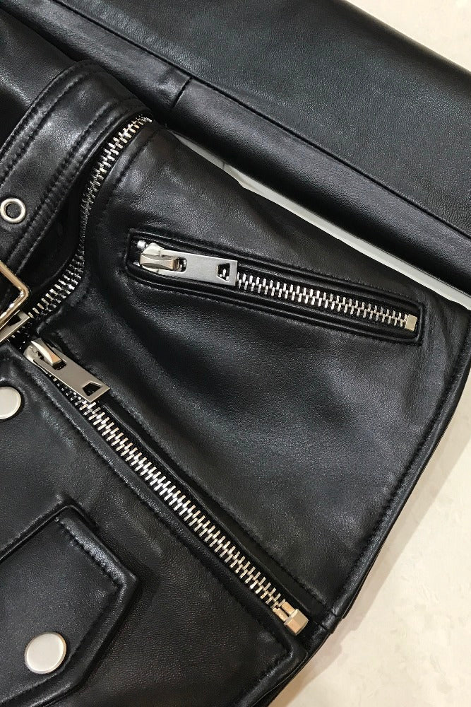 Vegan Detachable Double Leather Jacket