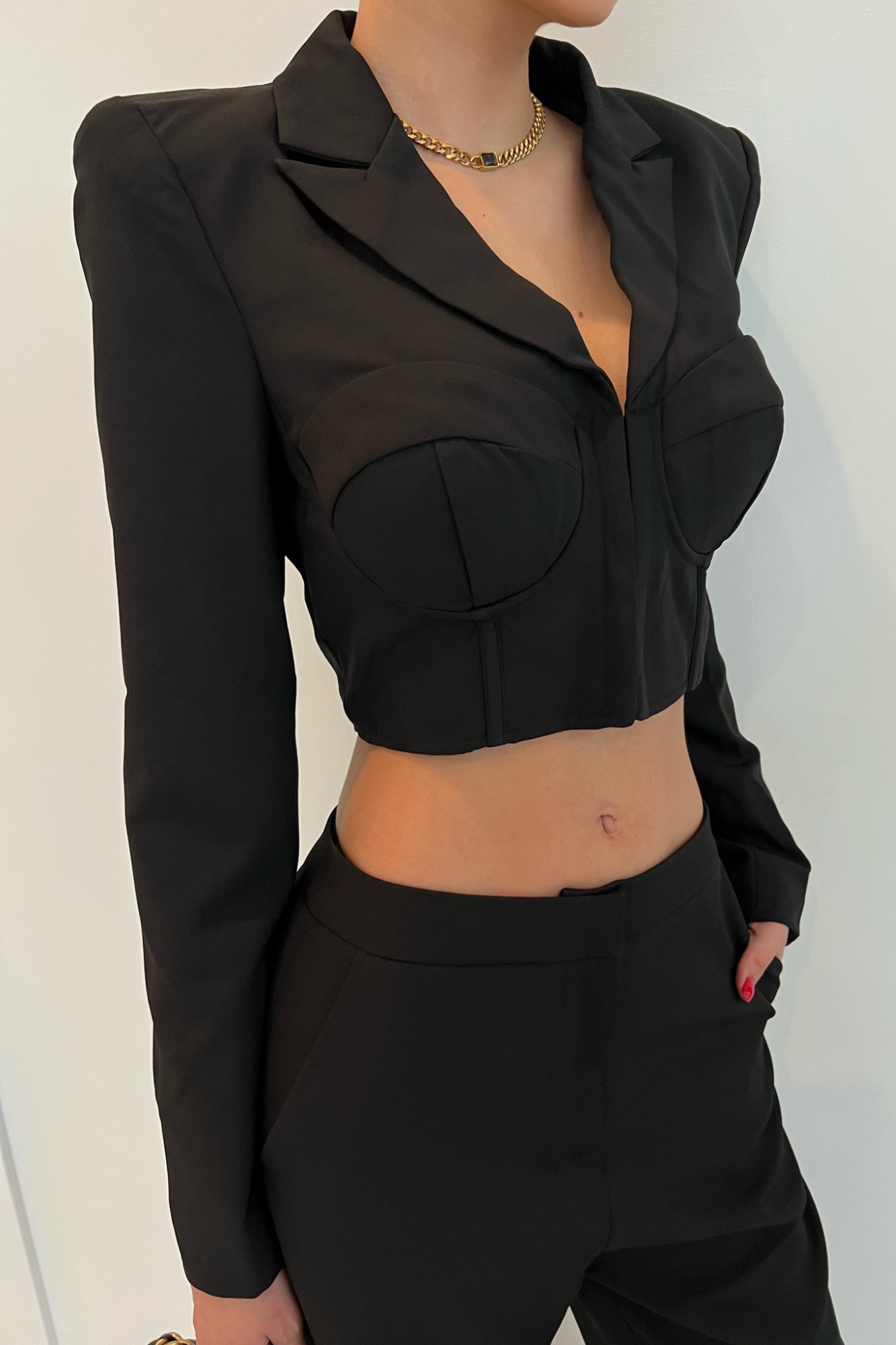 Cropped Corset Blazer