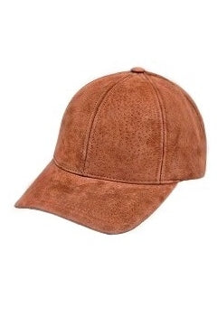 Suede Cap - Cognac