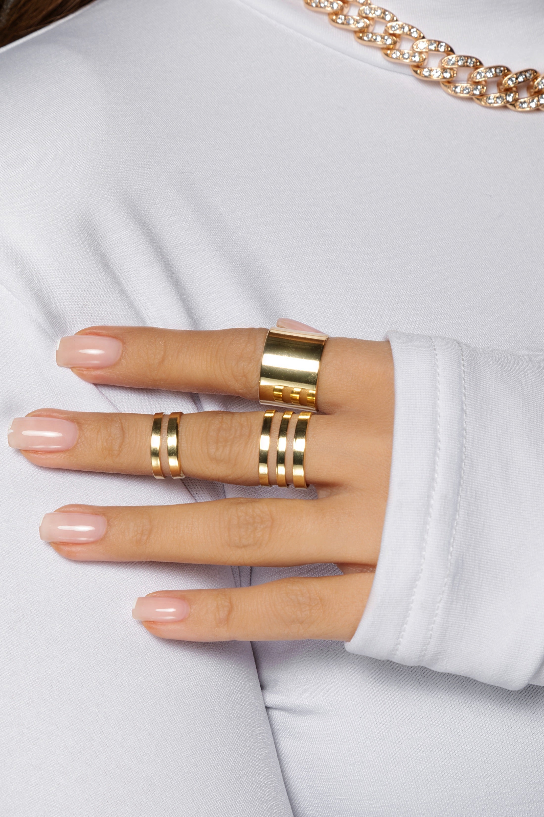 3-Piece Cuff Ring Set