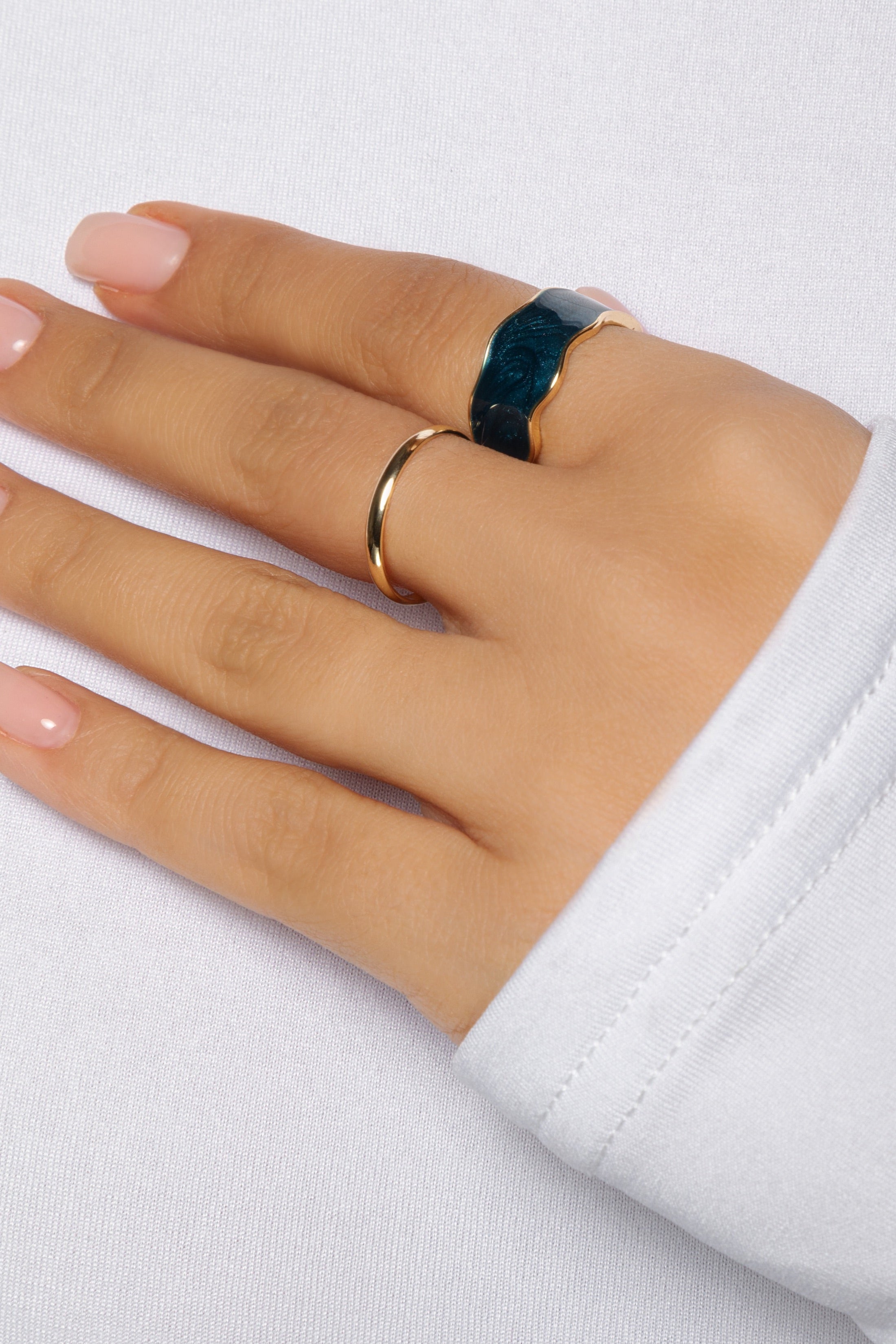 2-Piece Navy Ring Set