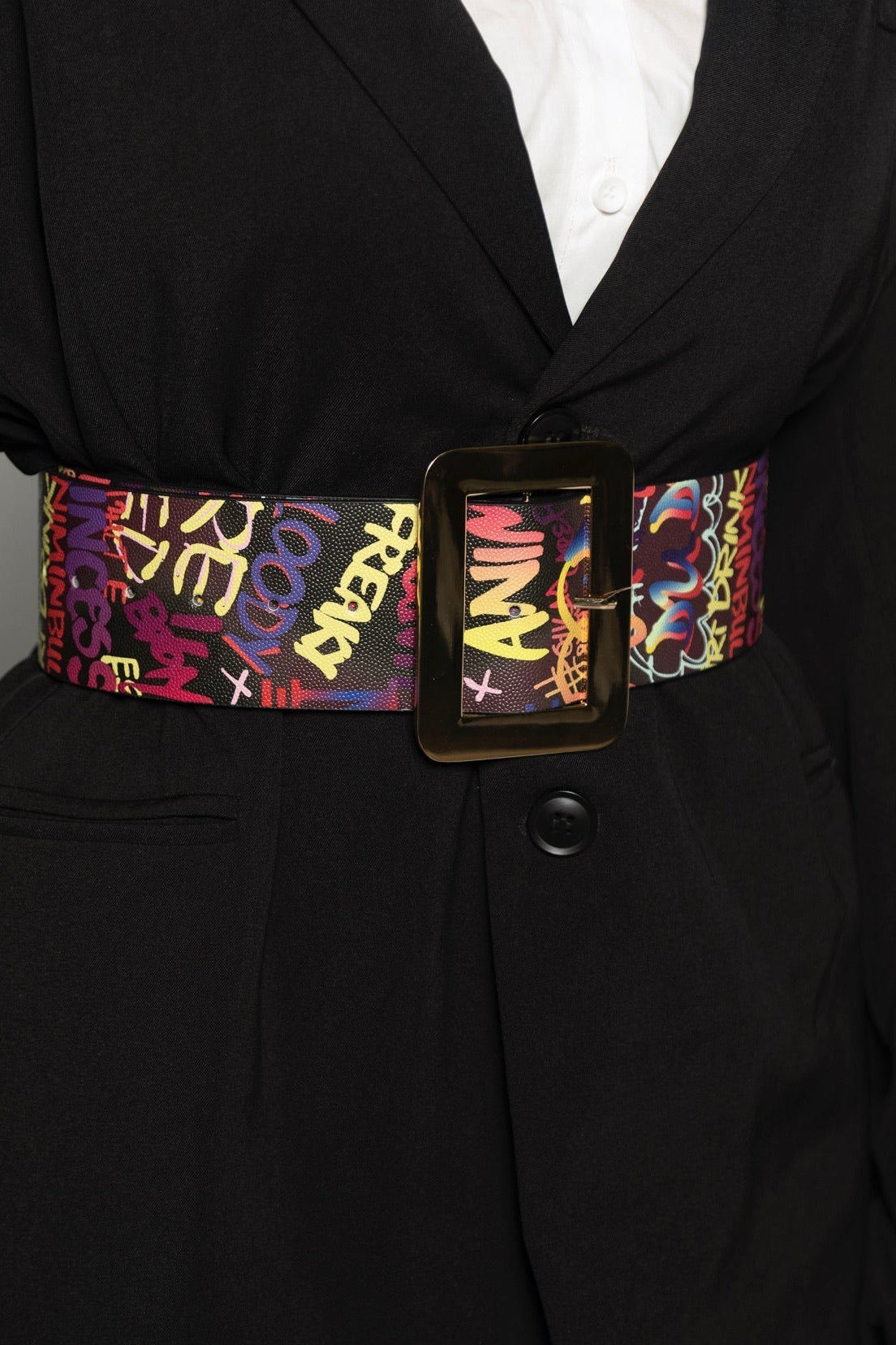 Street Art Waist Belt - Black