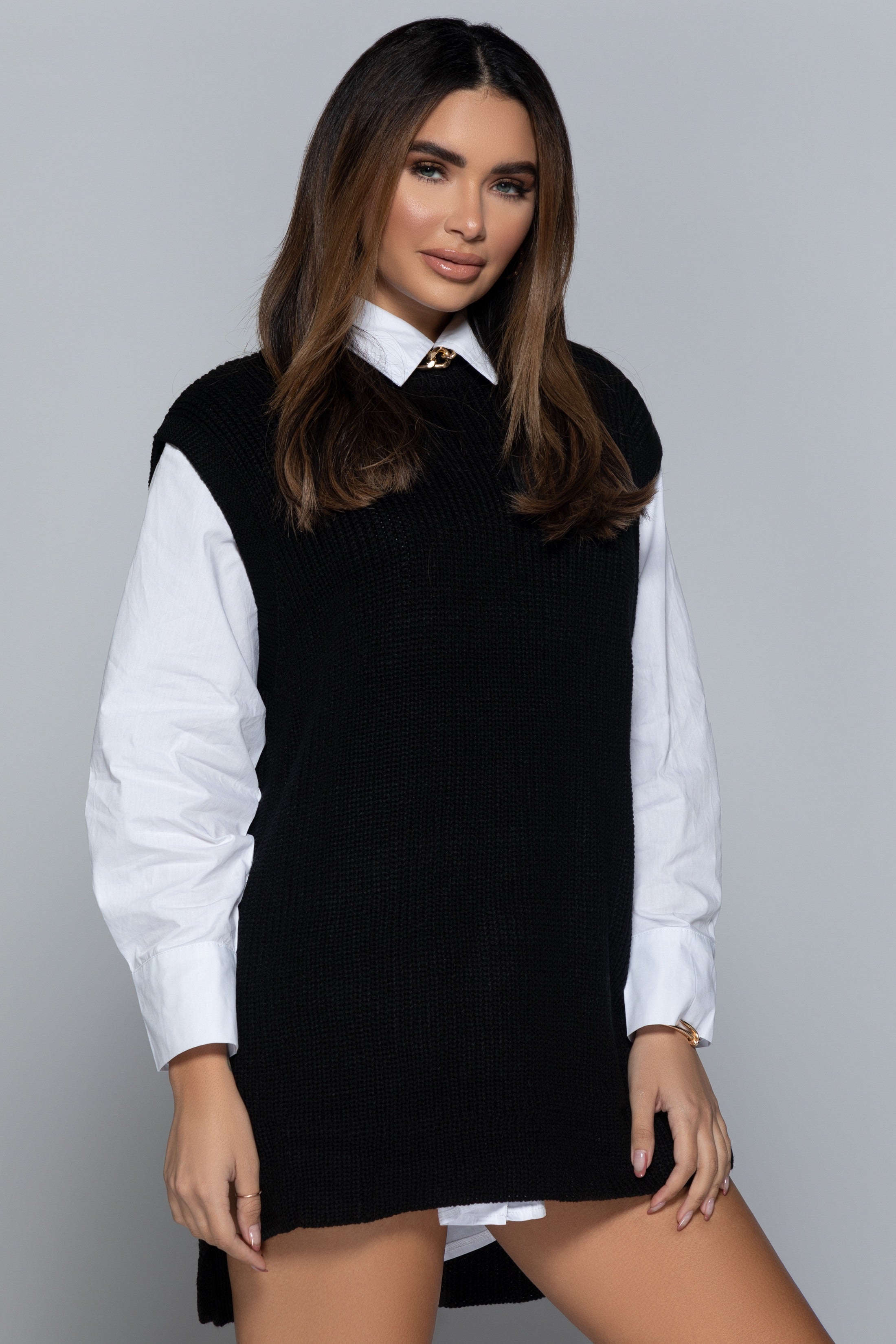 Round Neck Knit Vest