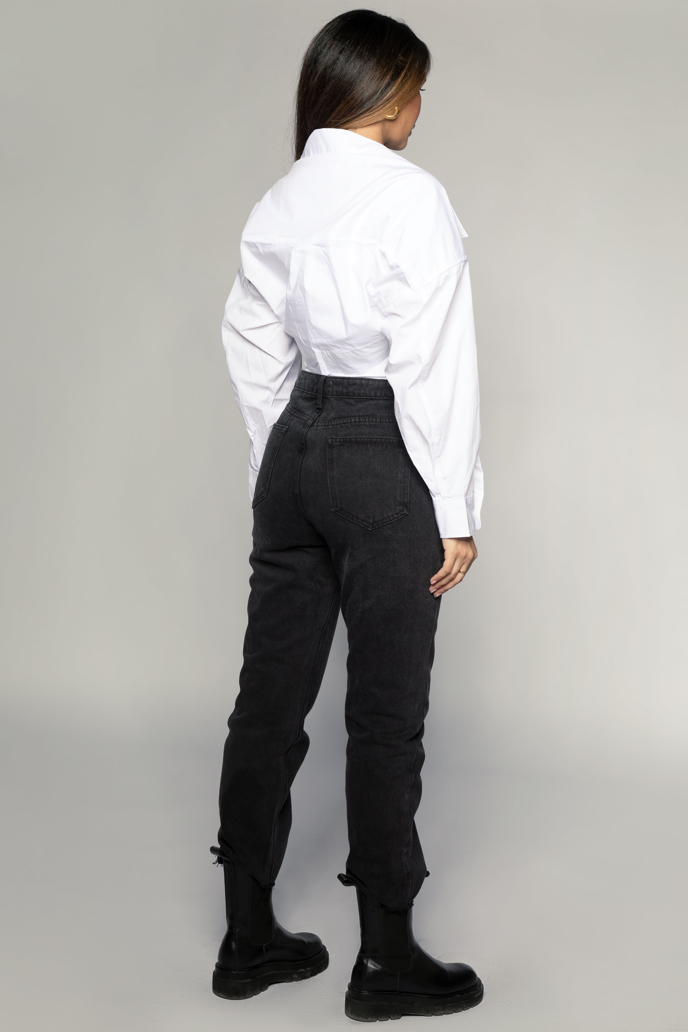 Crop Poplin Shirt Shrug