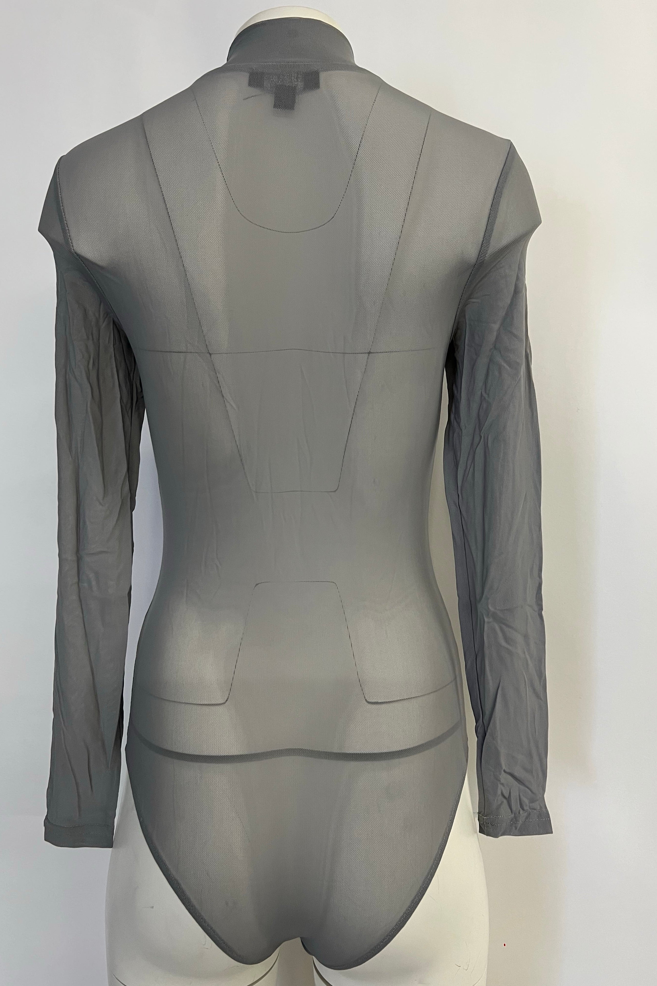 Sheer Bodysuit - Grey