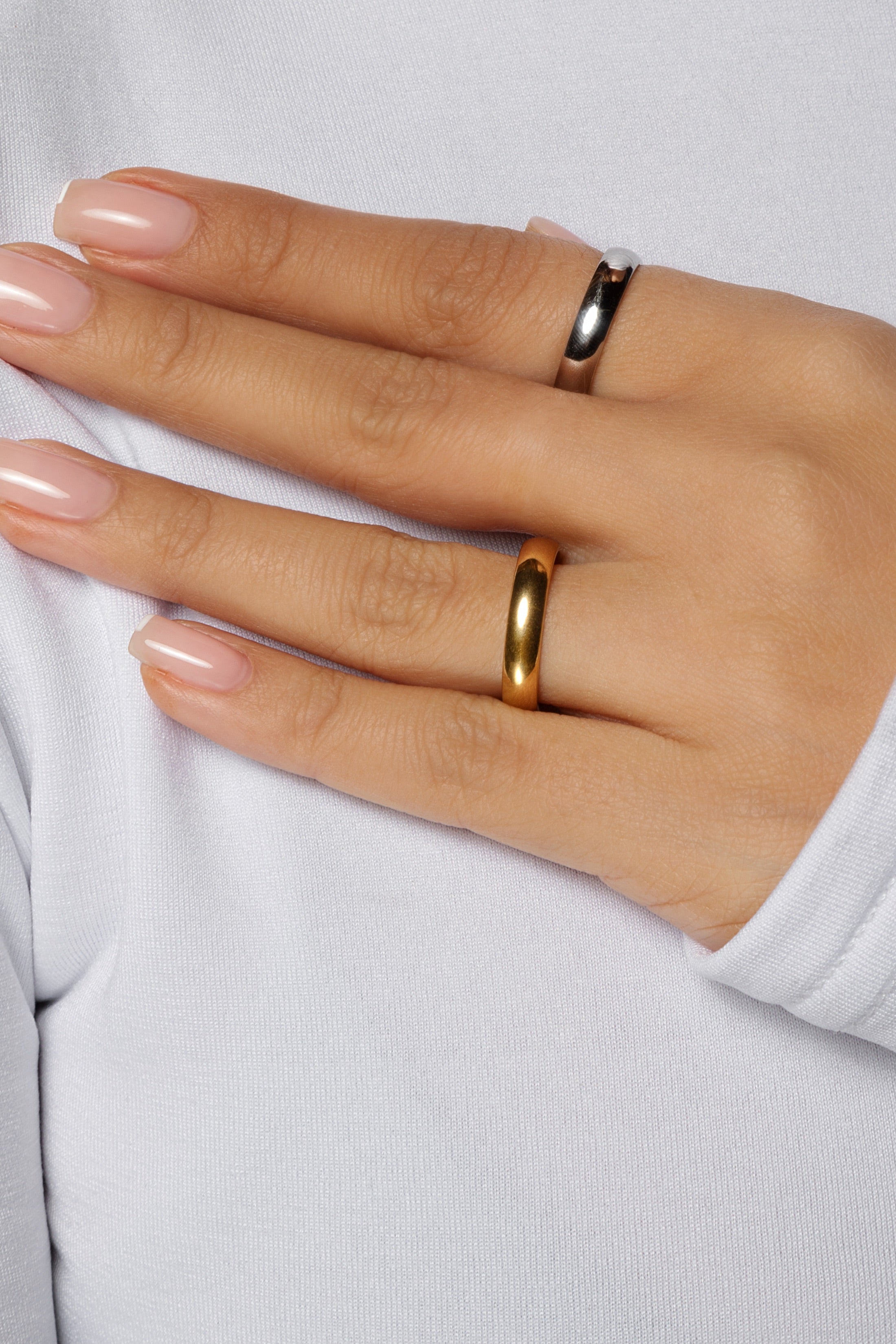 18k Gold Plated 4mm Stacker Ring