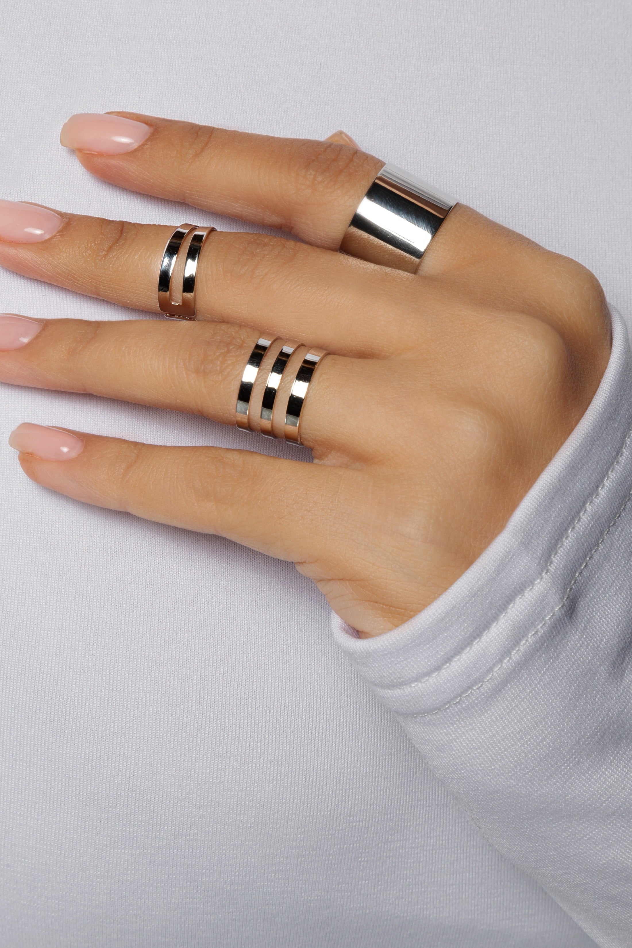 3-Piece Cuff Ring Set