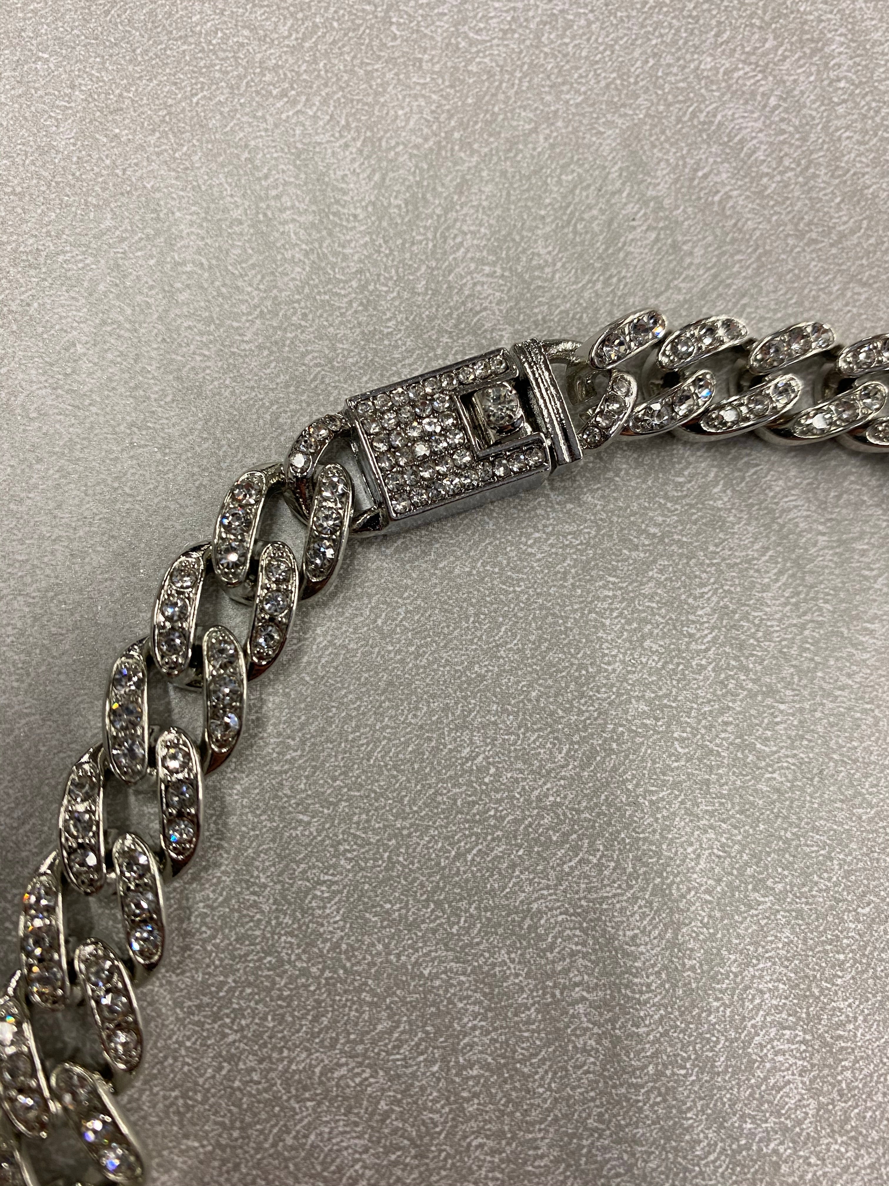 Unisex Stone Cuban Necklace