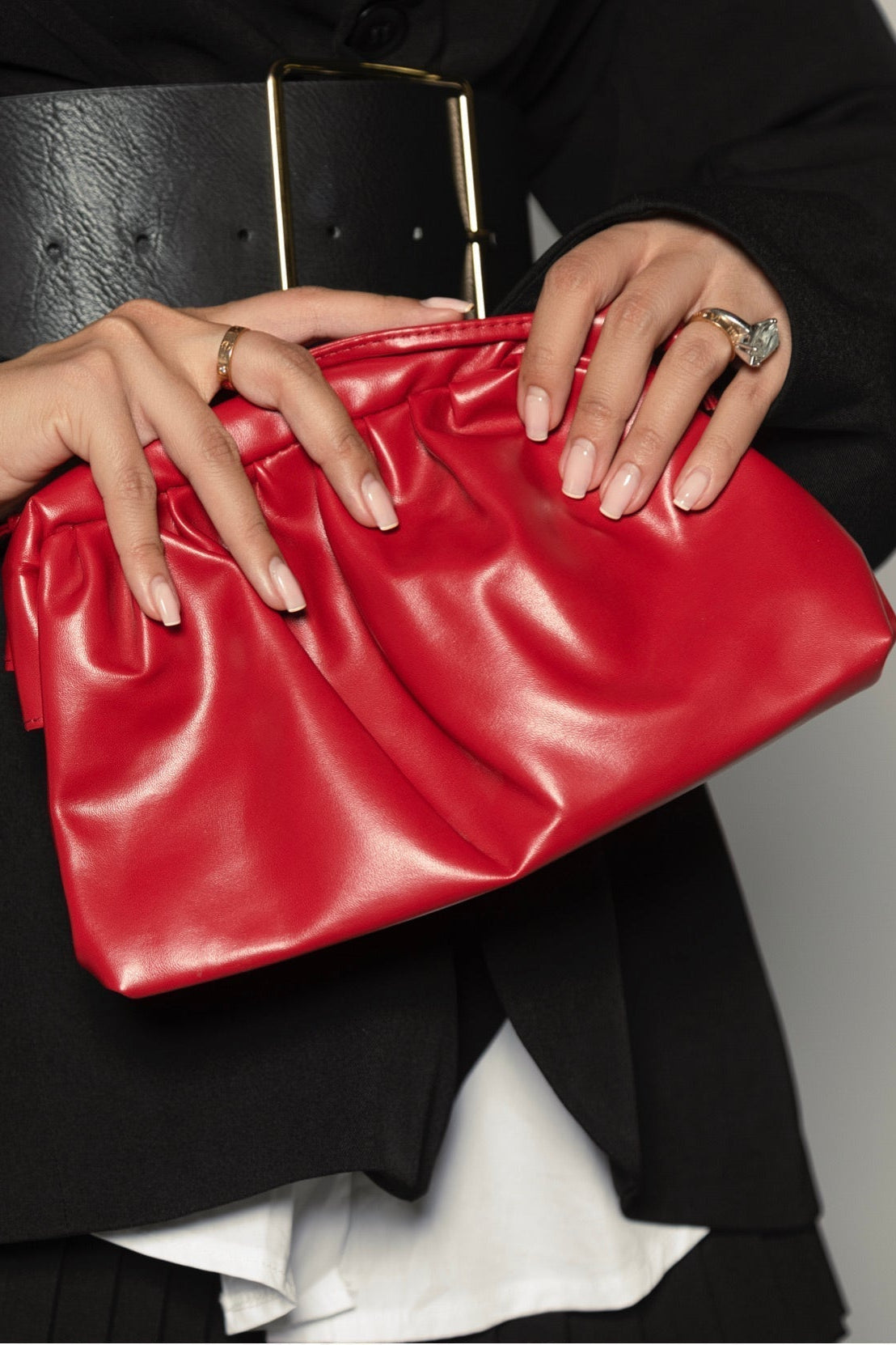 Leather Pouch - Red
