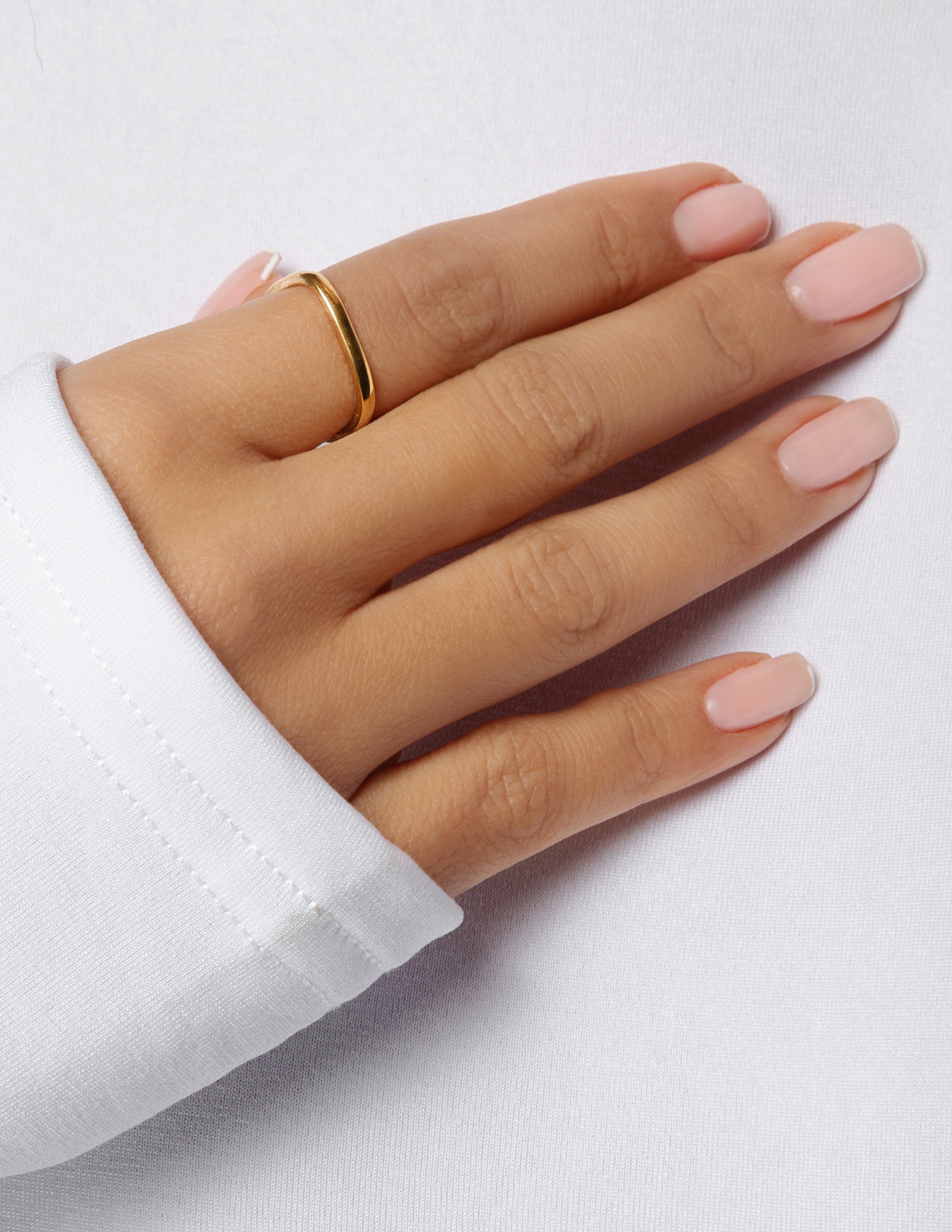 Square Stacker Ring with Stone