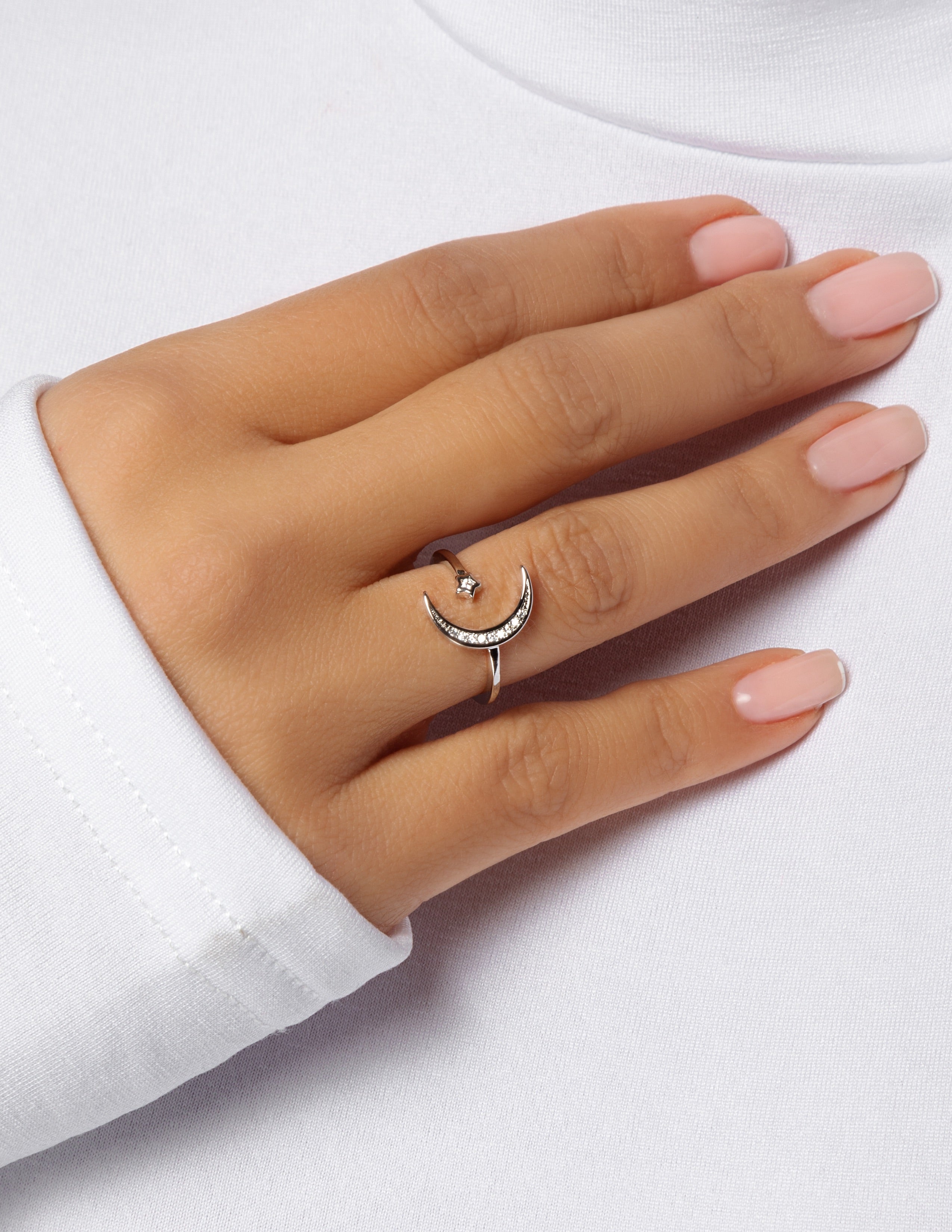 Star + Moon Ring
