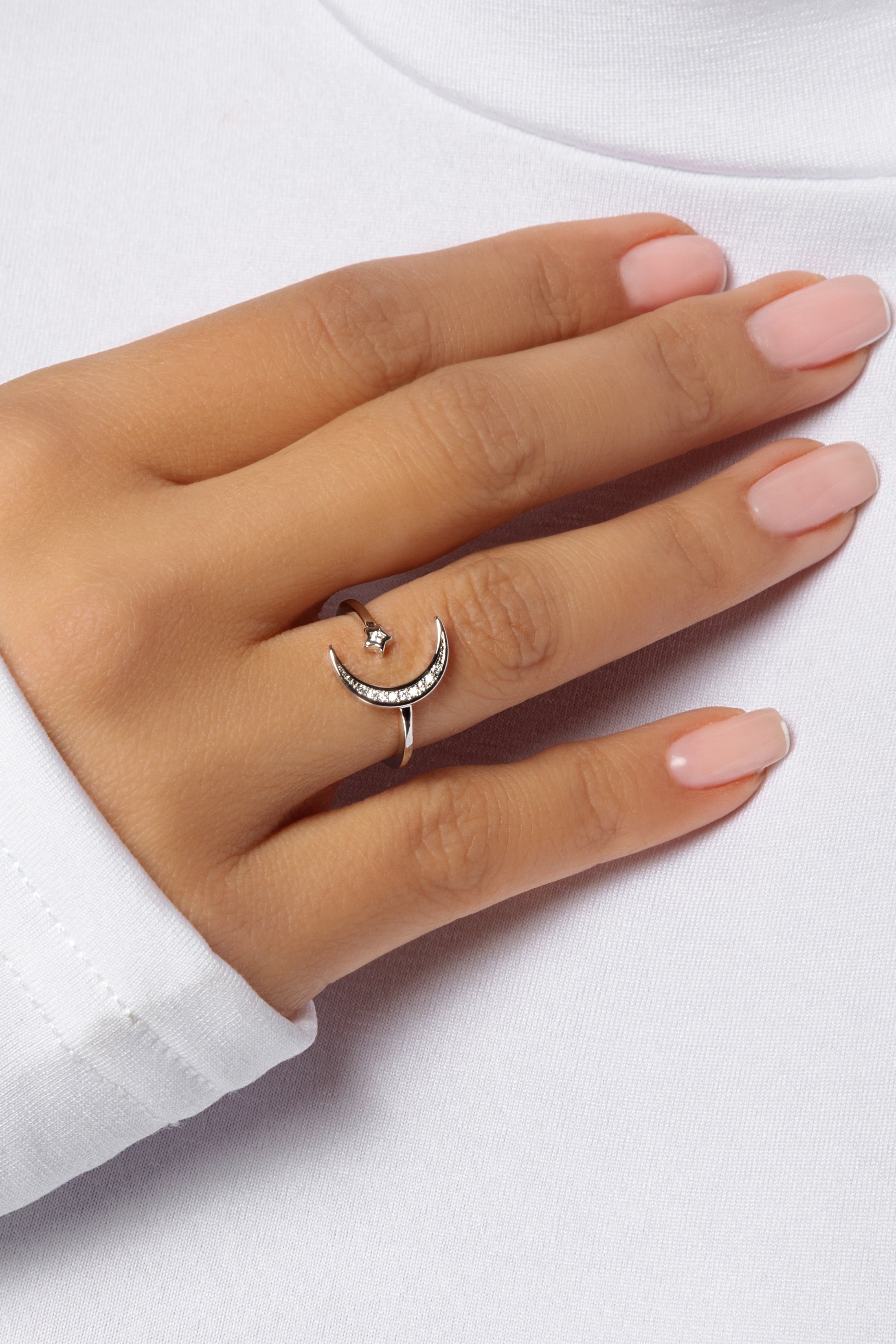 Star + Moon Ring