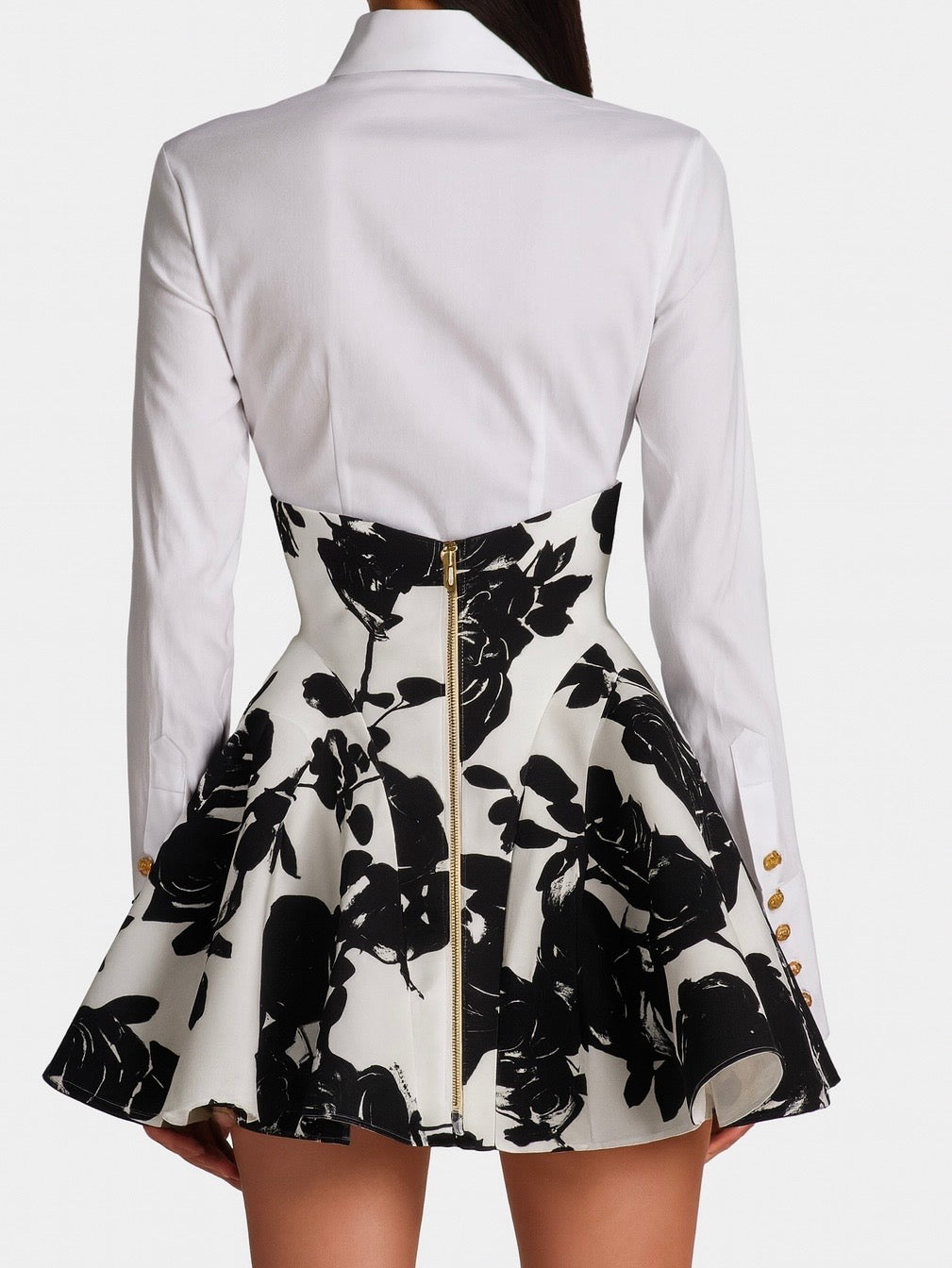 Gold Button Poplin Shirt