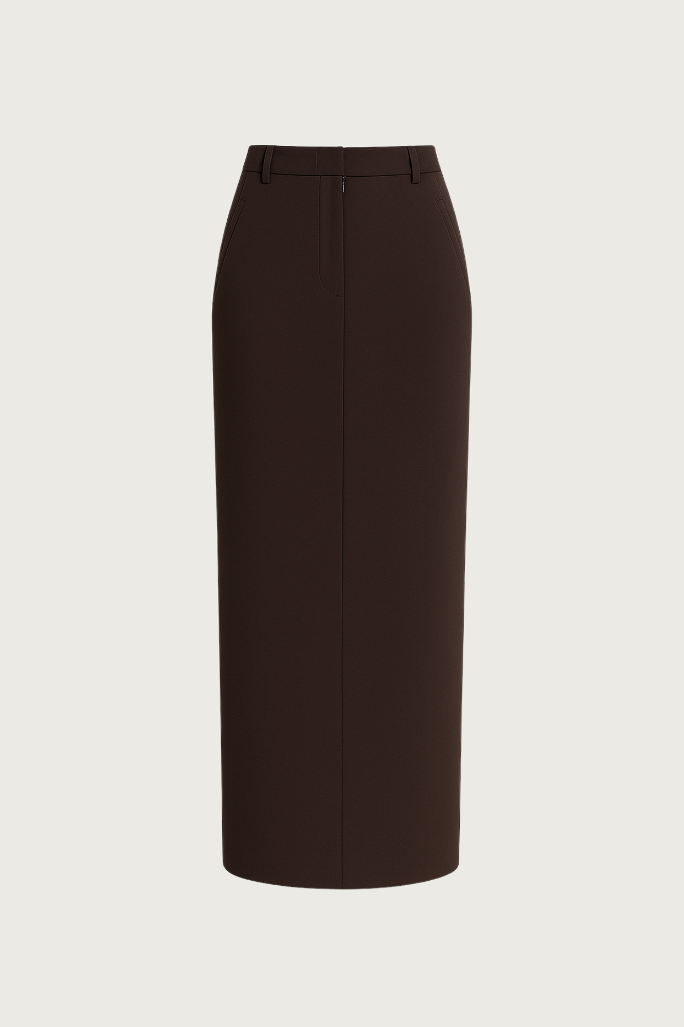 Tailored Maxi Skirt - Espresso Brown