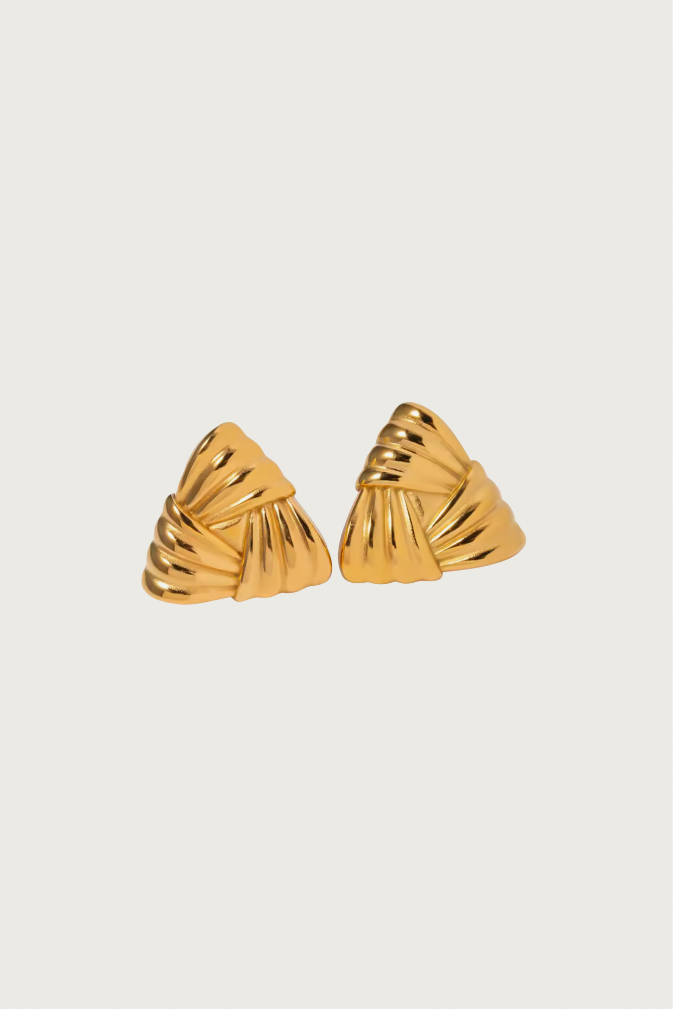 18k Gold Plated Triangle Earrings