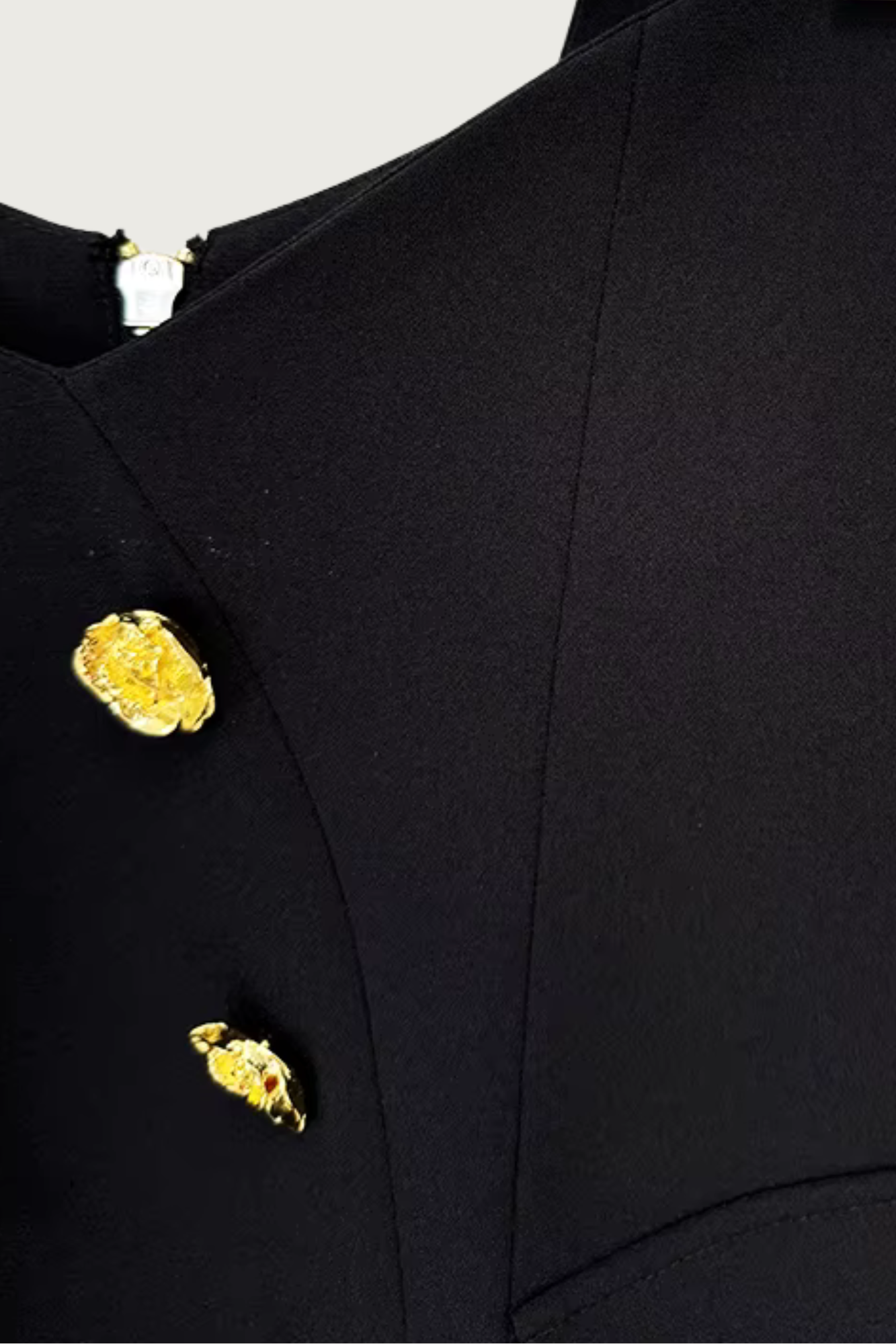 Gold Button Halter Mini Skirt