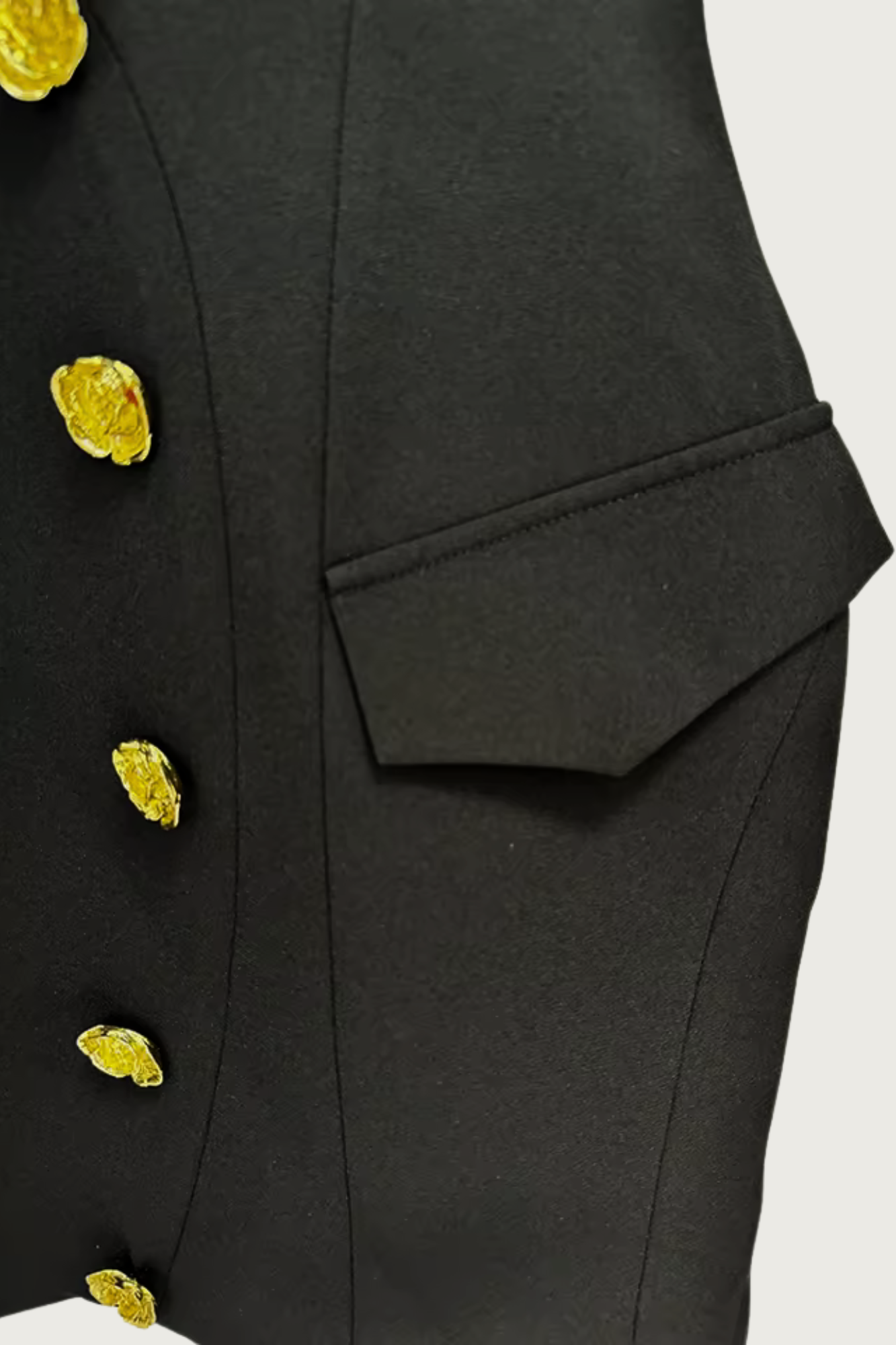 Gold Button Halter Mini Skirt