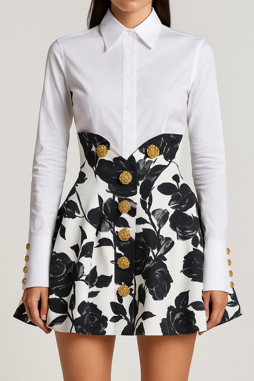 Floral Flare Mini Skirt