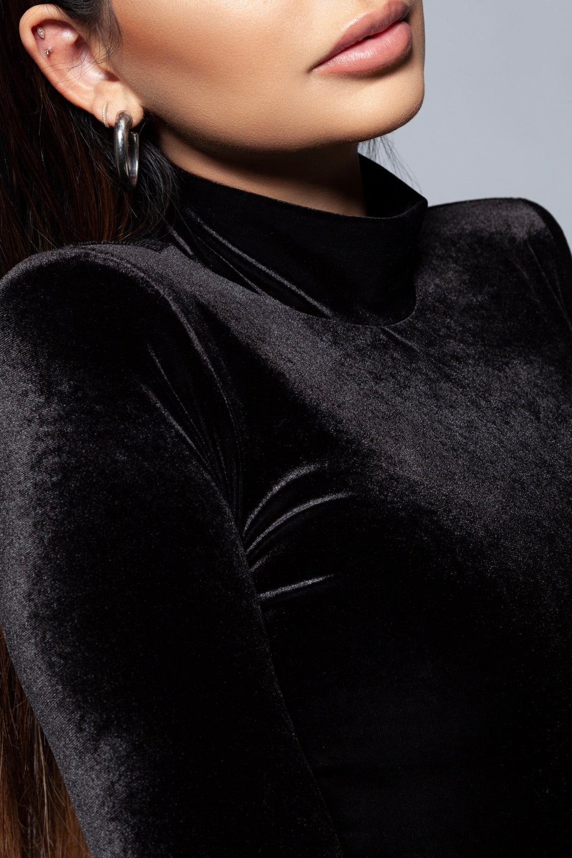 Velvet Tailored Midi Dress