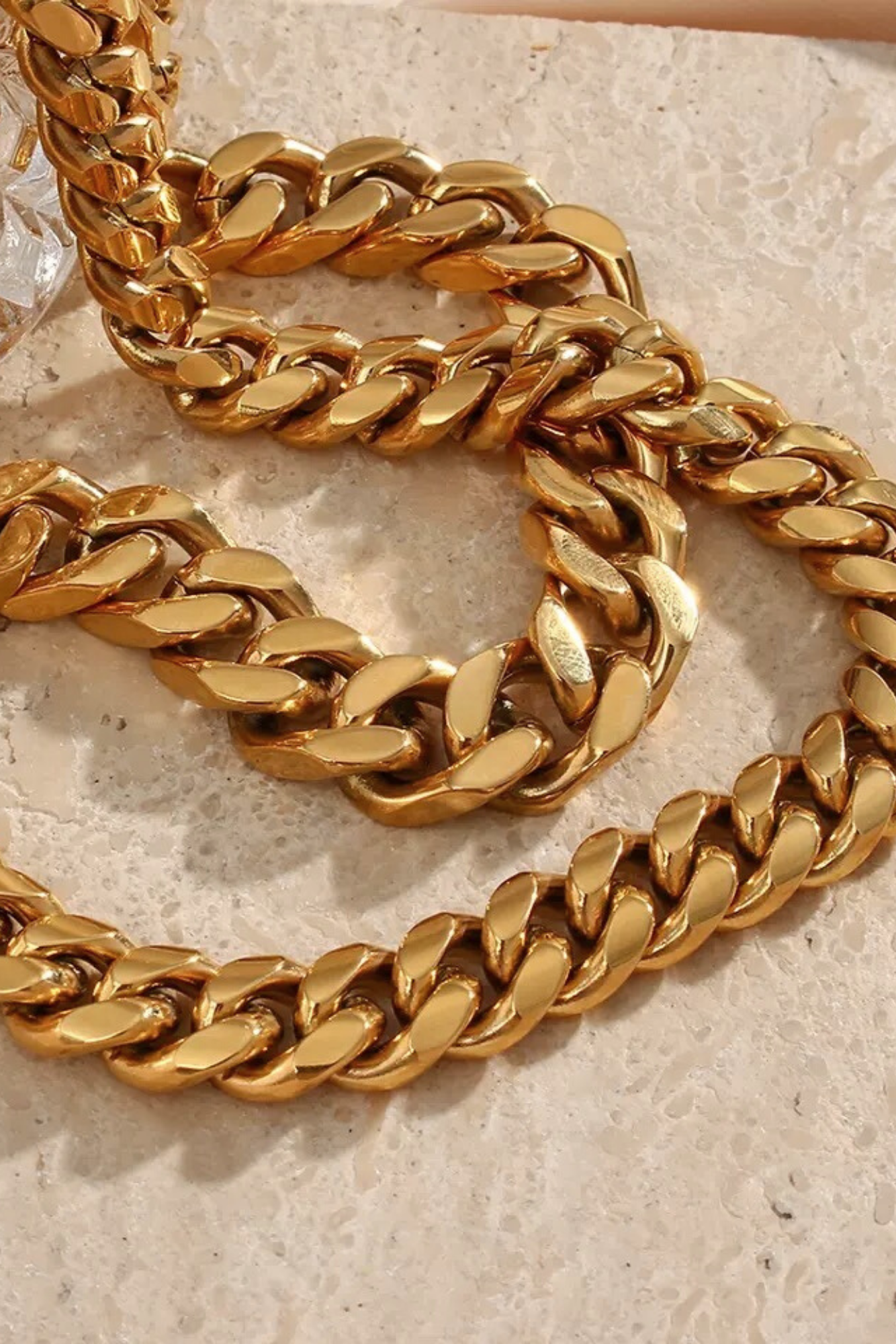 18K Gold Plated Chunky Cuban Necklace