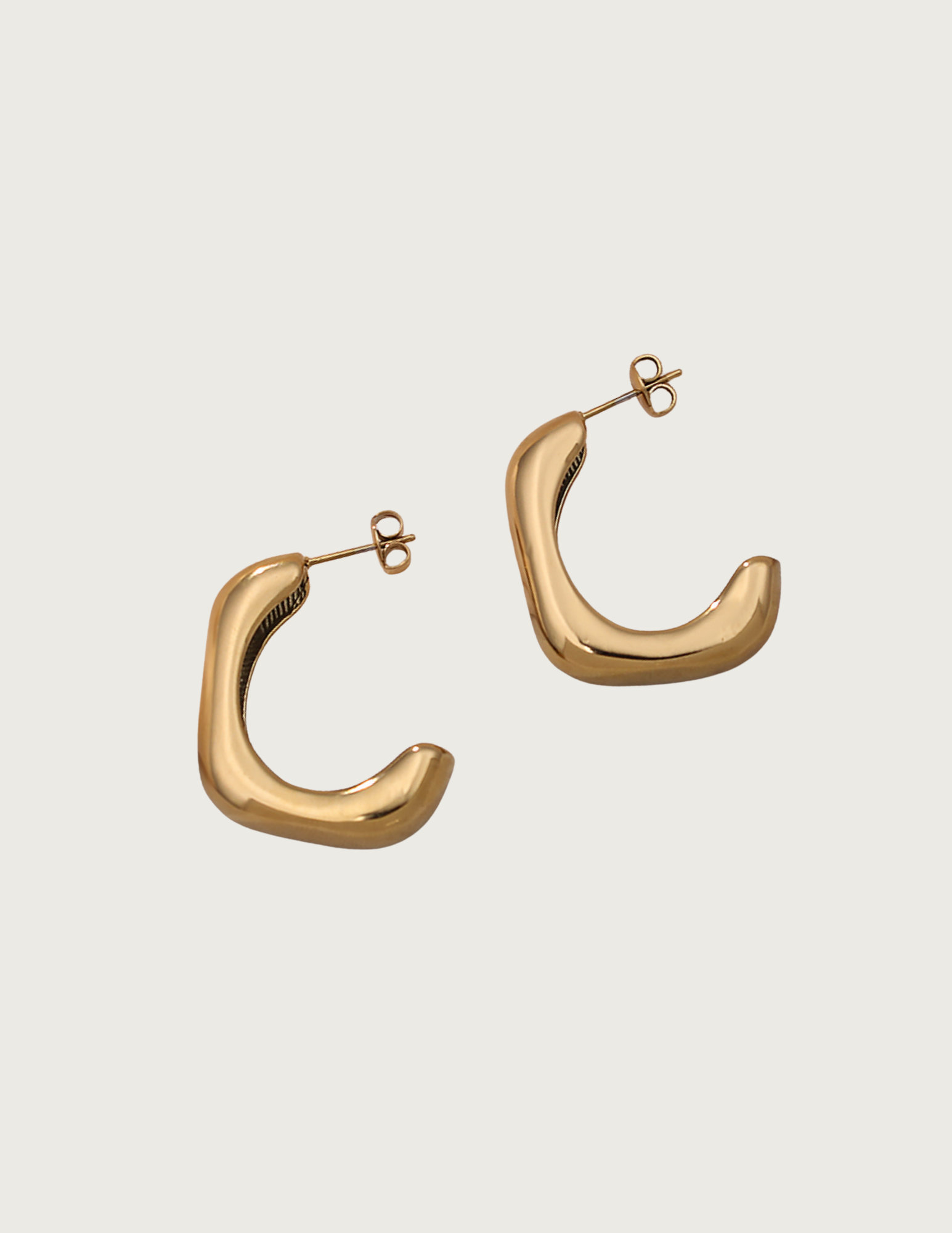 18k Gold Plated Square Hoop Earrings