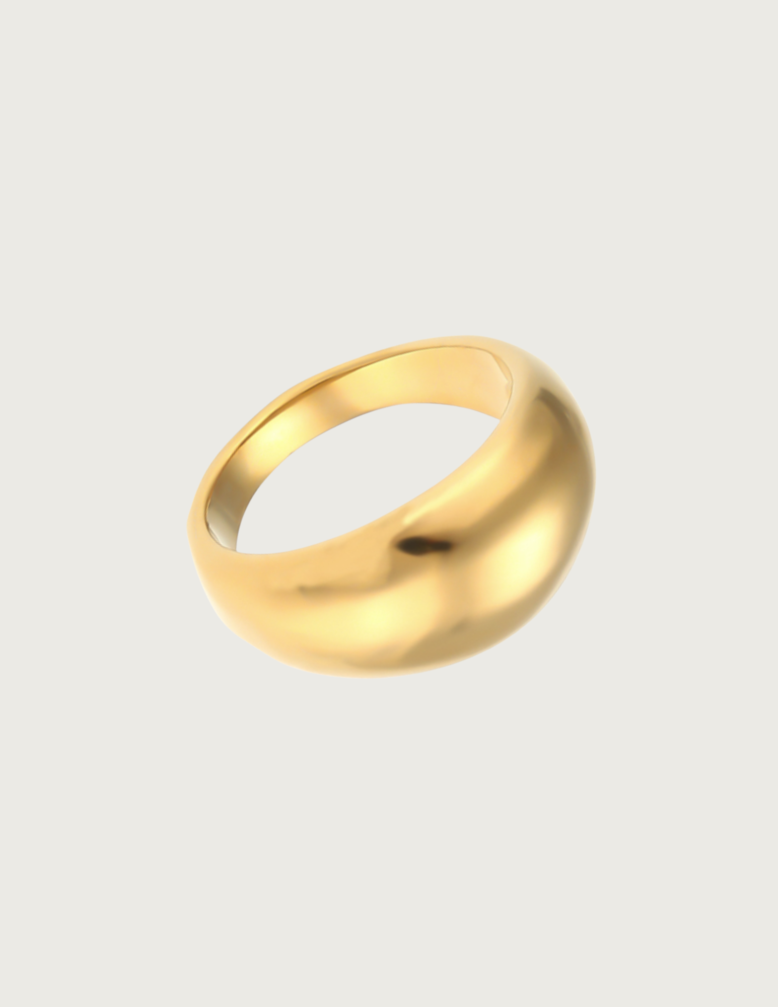 18k Gold Plated Chunky Solid Ring