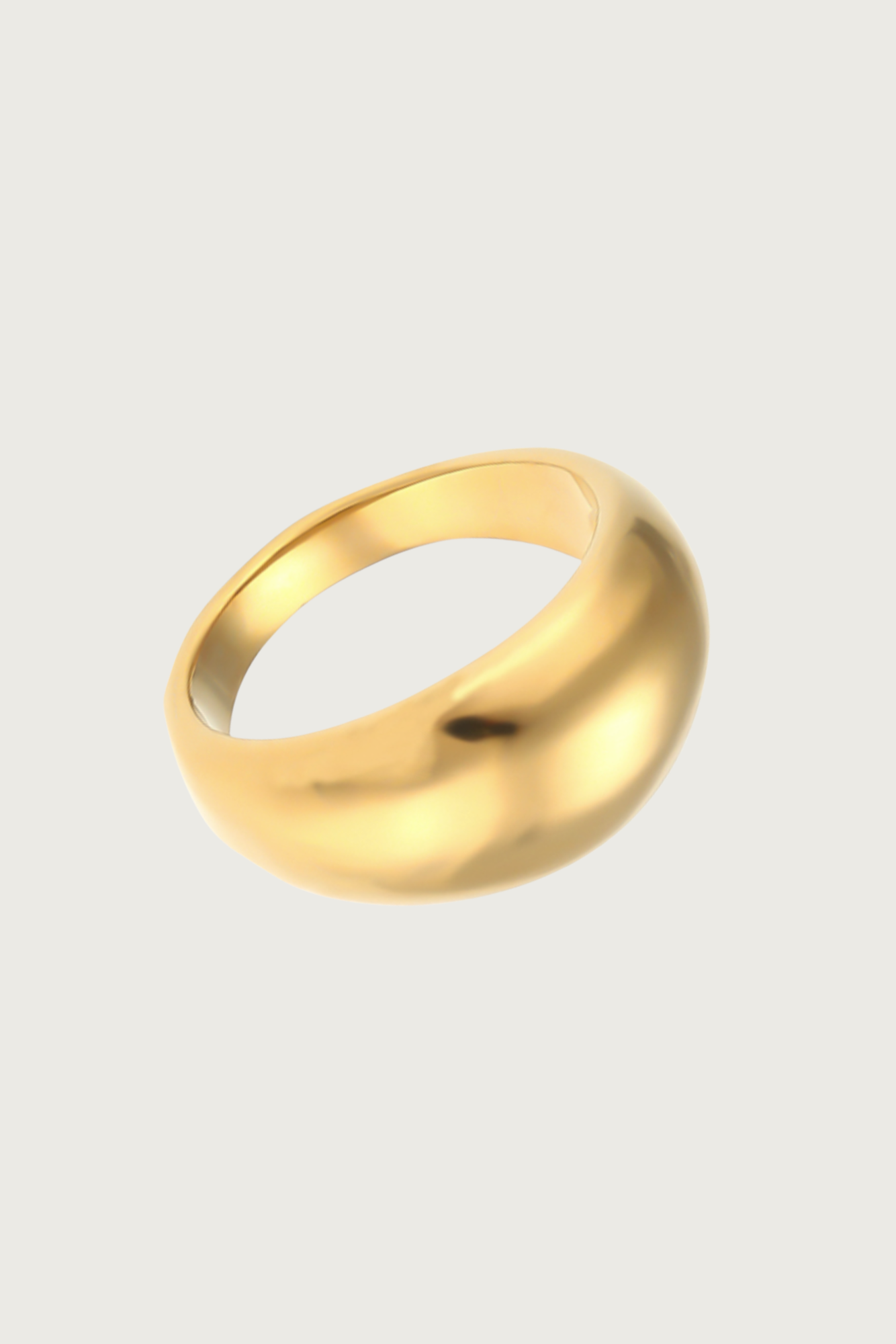 18k Gold Plated Chunky Solid Ring