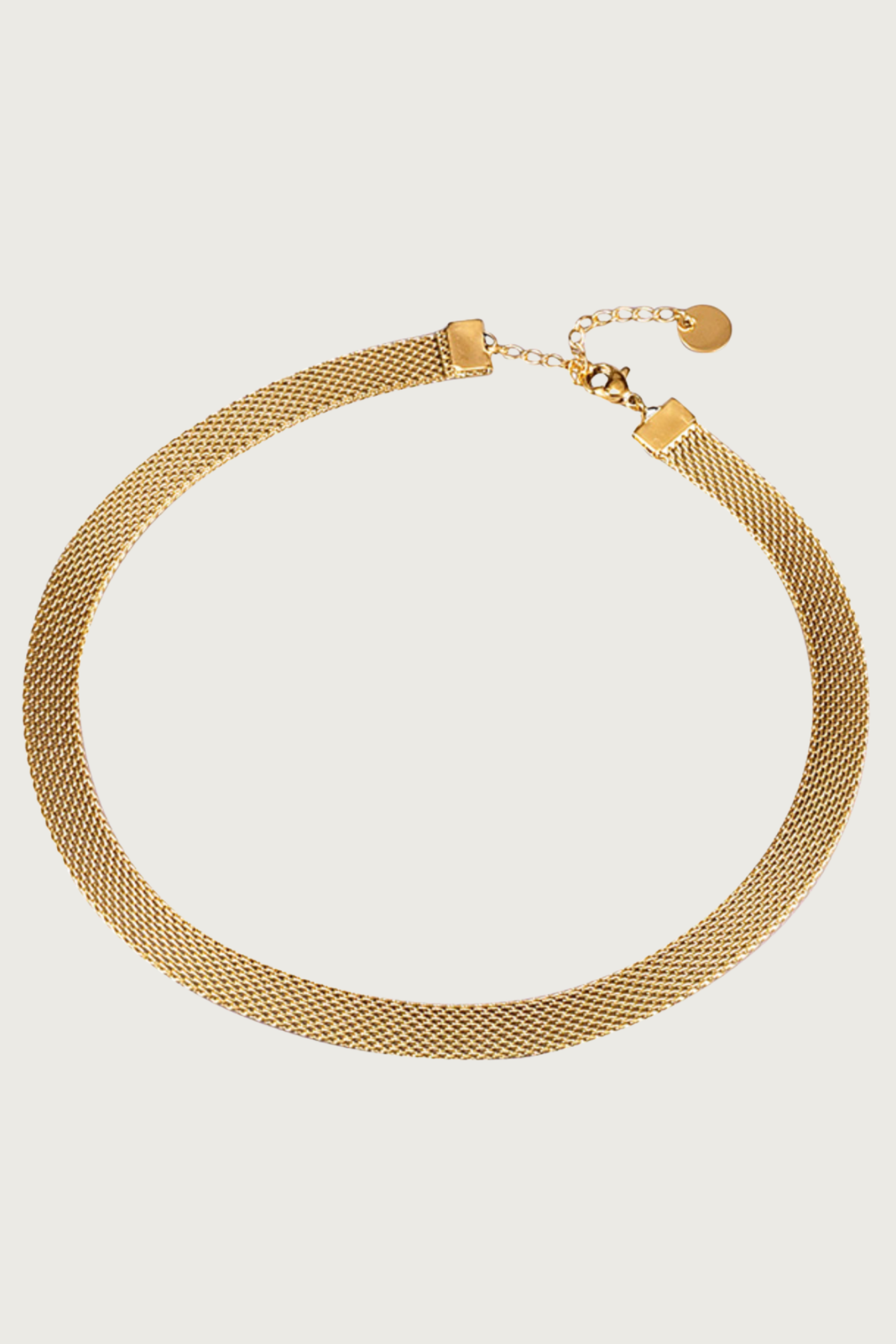 18k Gold Plated Mesh Chain Necklace