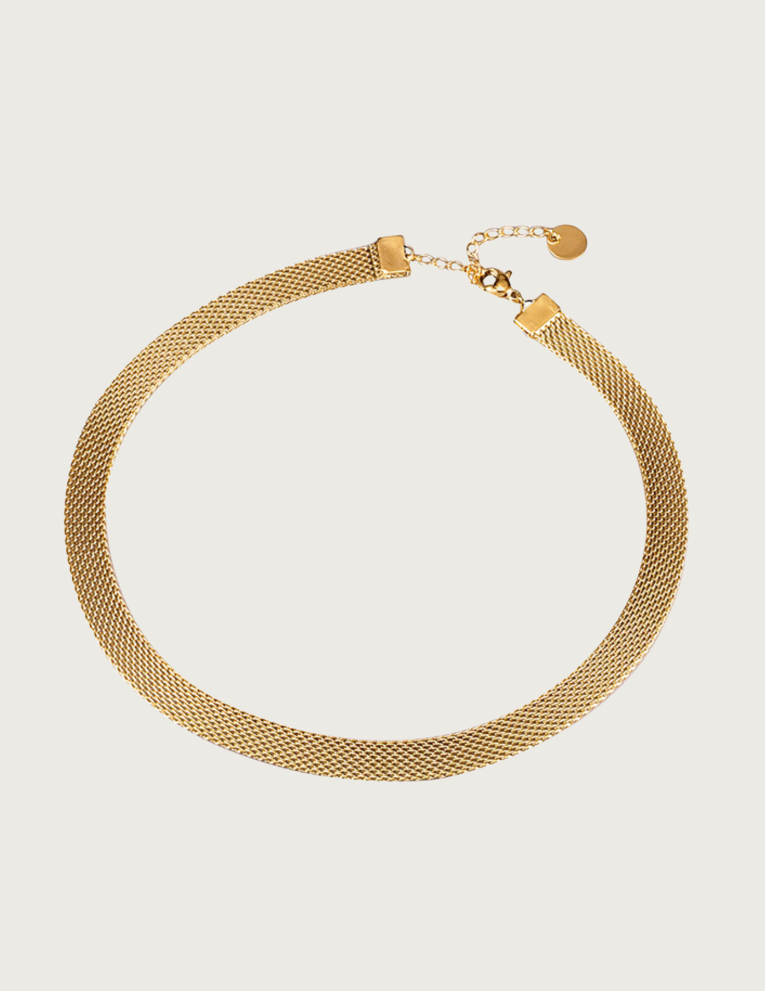 18k Gold Plated Mesh Chain Necklace