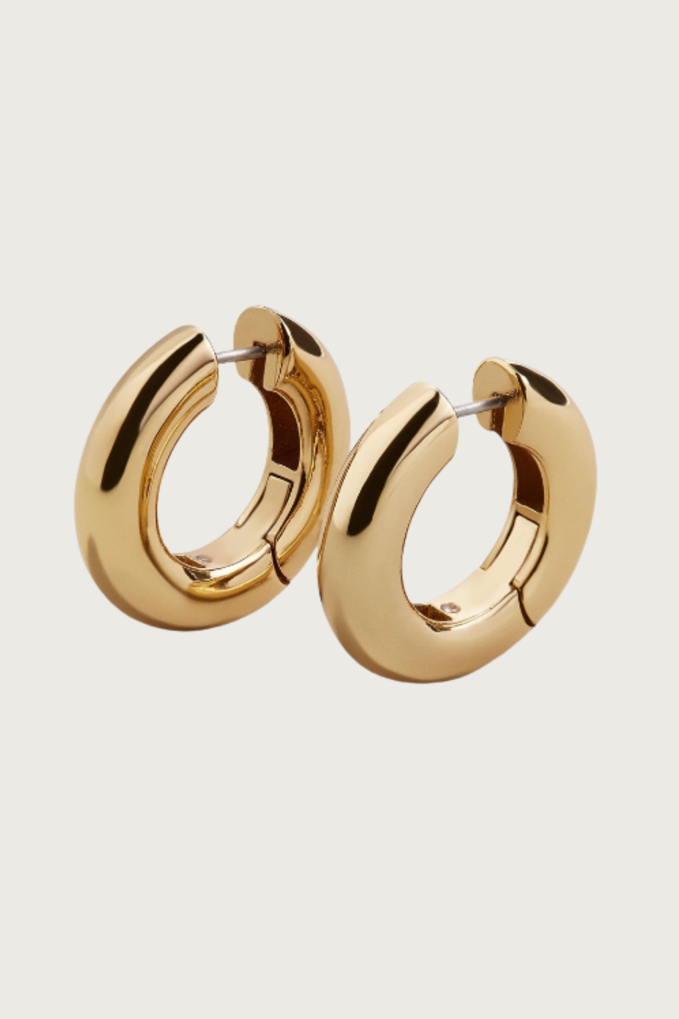 18k Gold Plated Tube Hoop Earrings