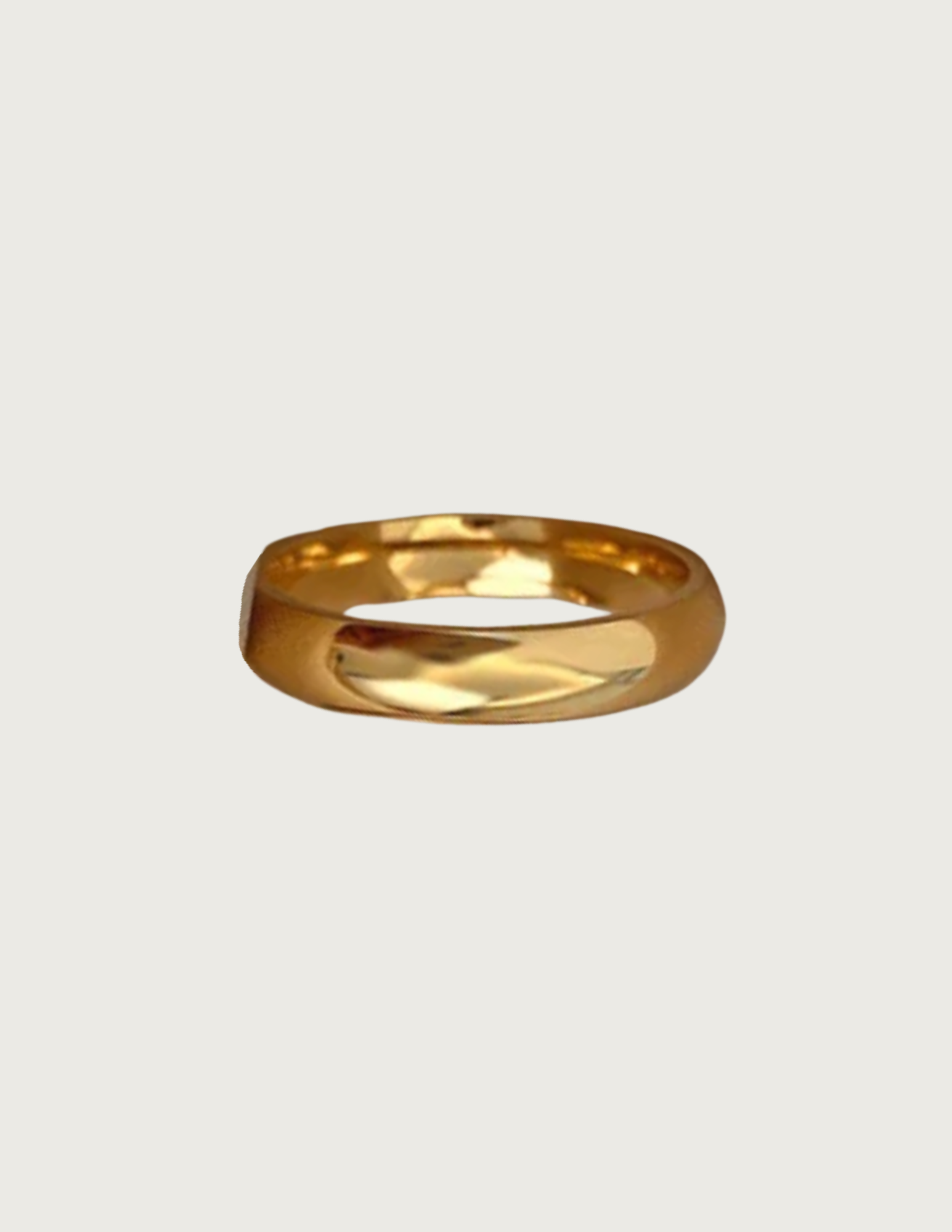 18k Gold Plated 4mm Stacker Ring