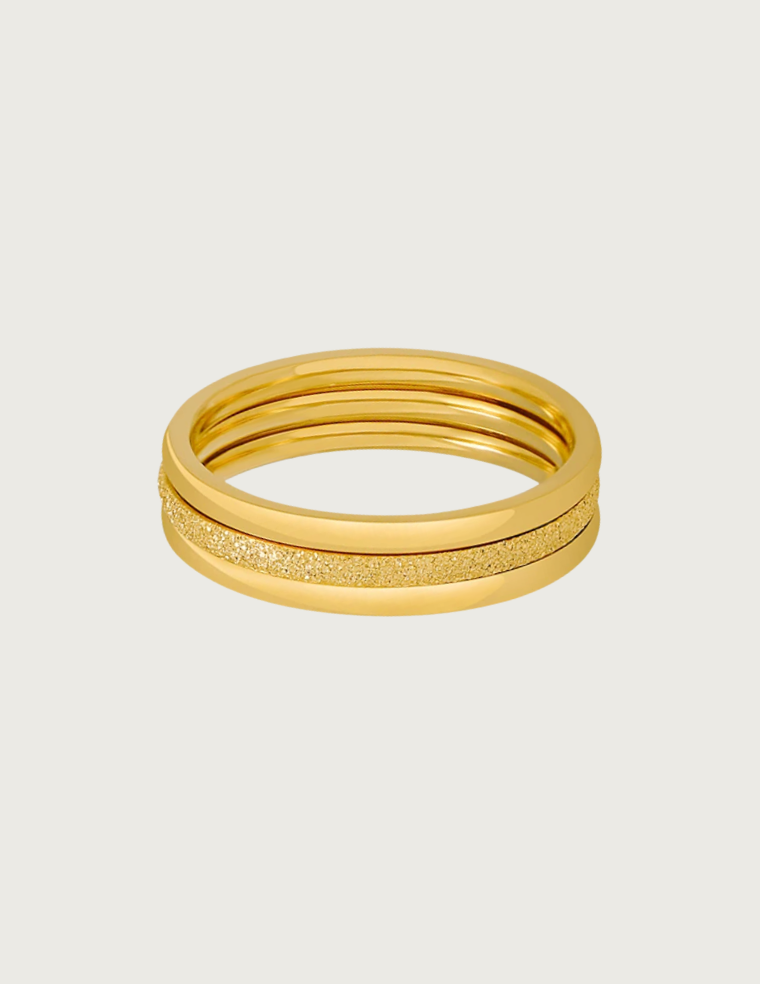 3-Piece Textured Band Rings