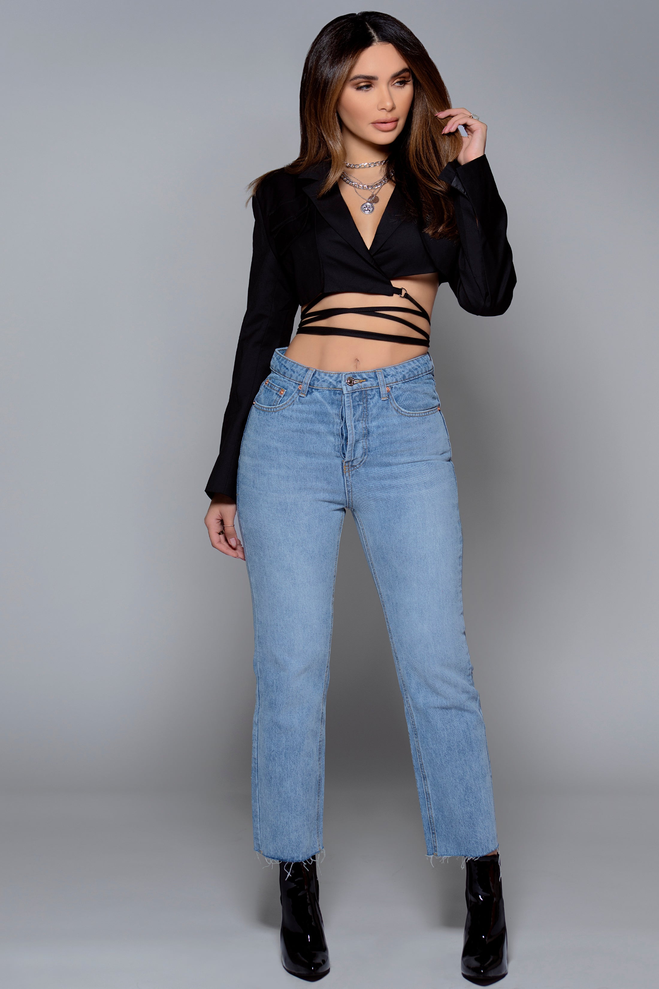 Raw Hem High Waisted Jeans