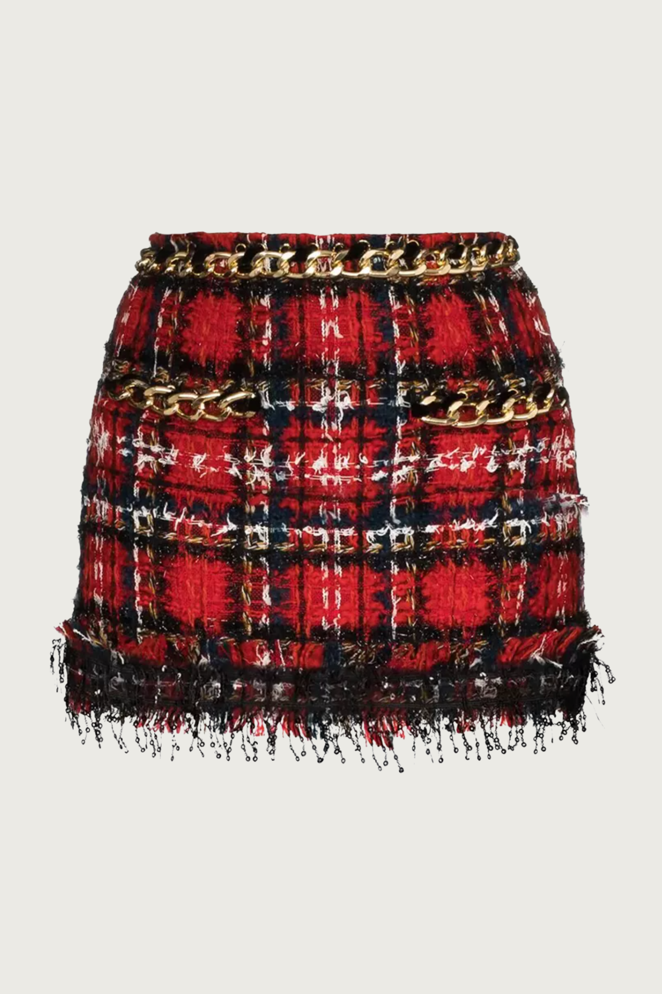 Tweed Plaid Skirt