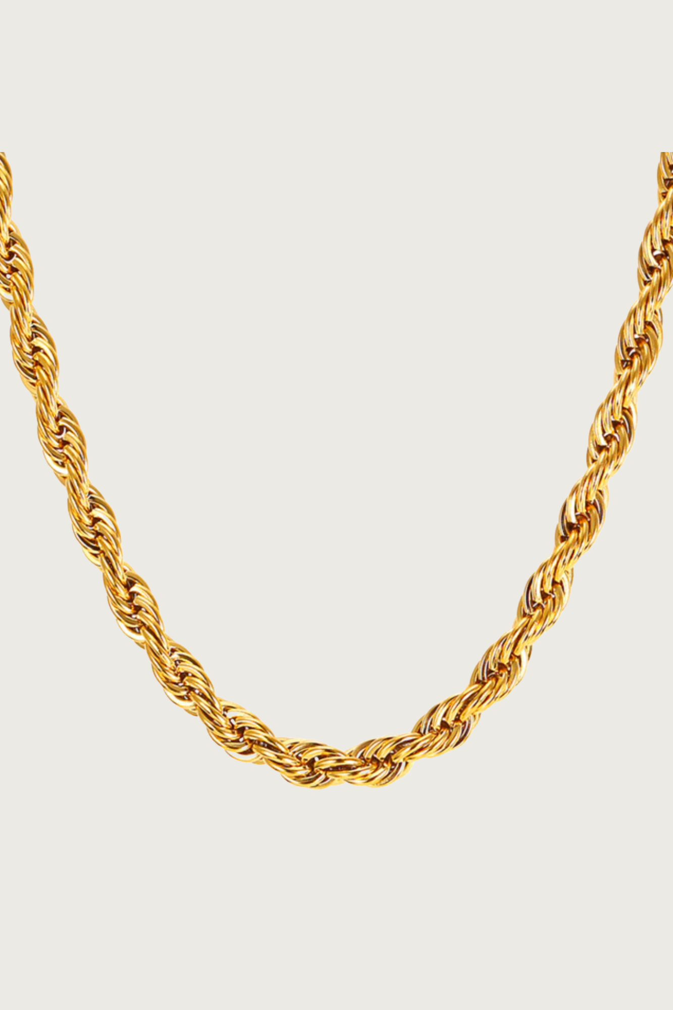 18k Gold Plated Rope Necklace