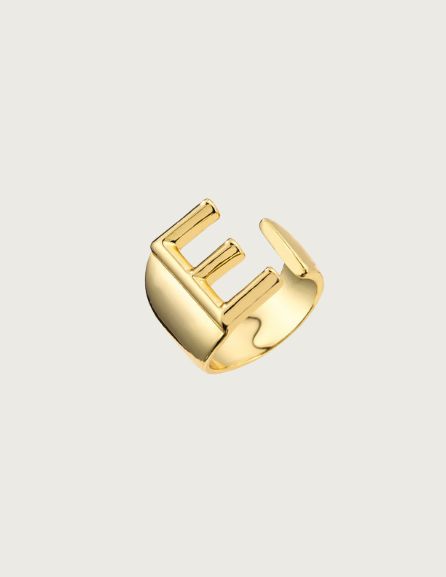 18K Gold Plated Initial Ring
