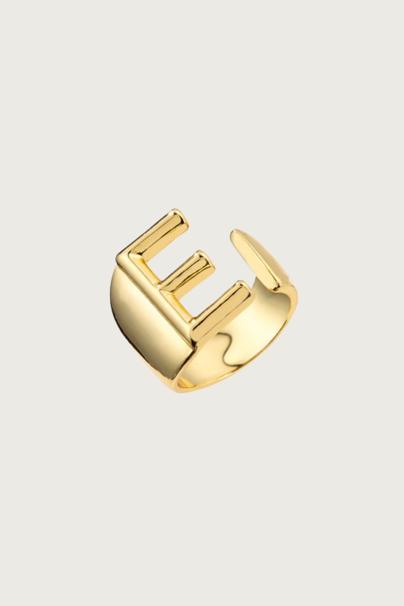 18K Gold Plated Initial Ring
