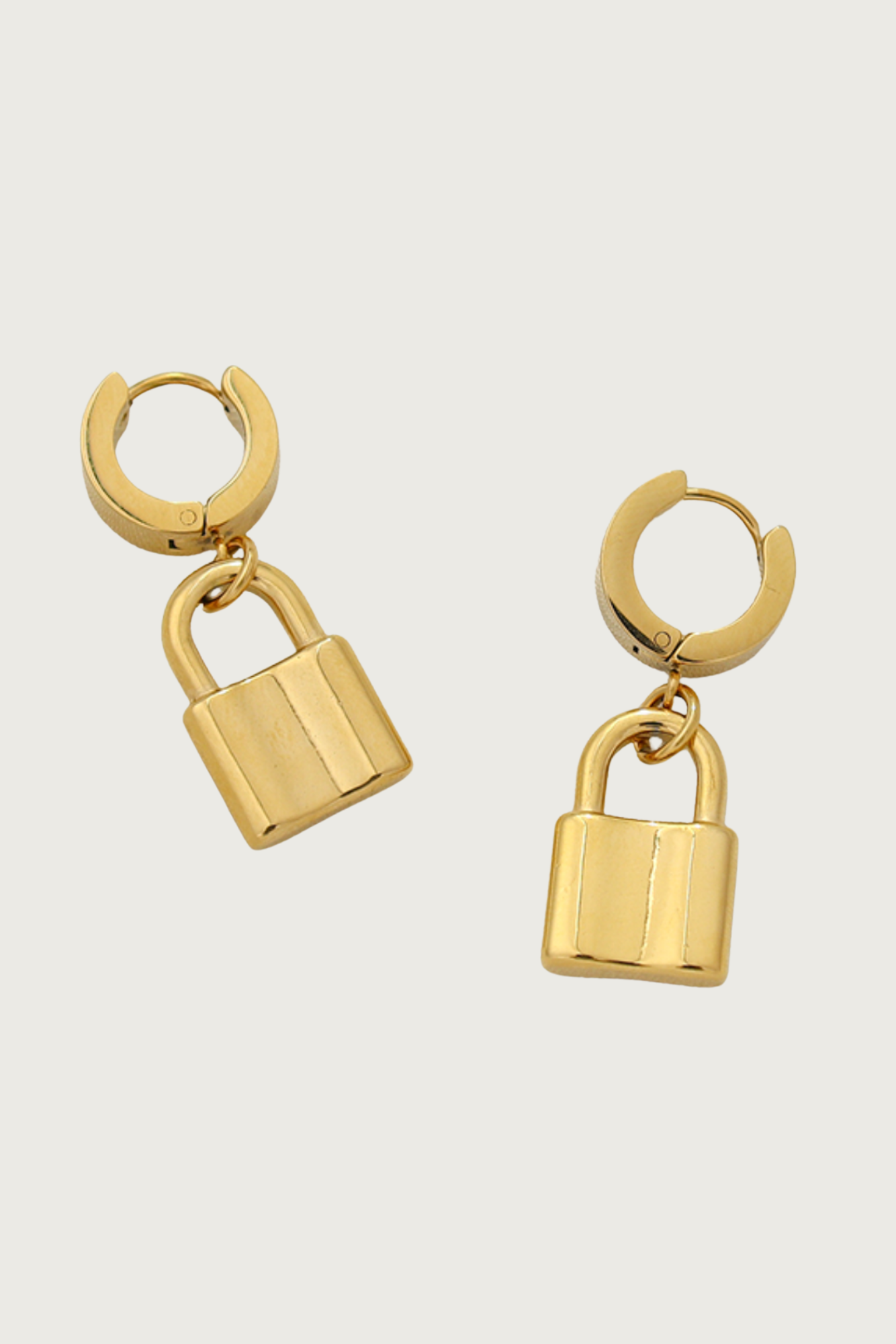 18k Gold Plated Locket Drop Earrings