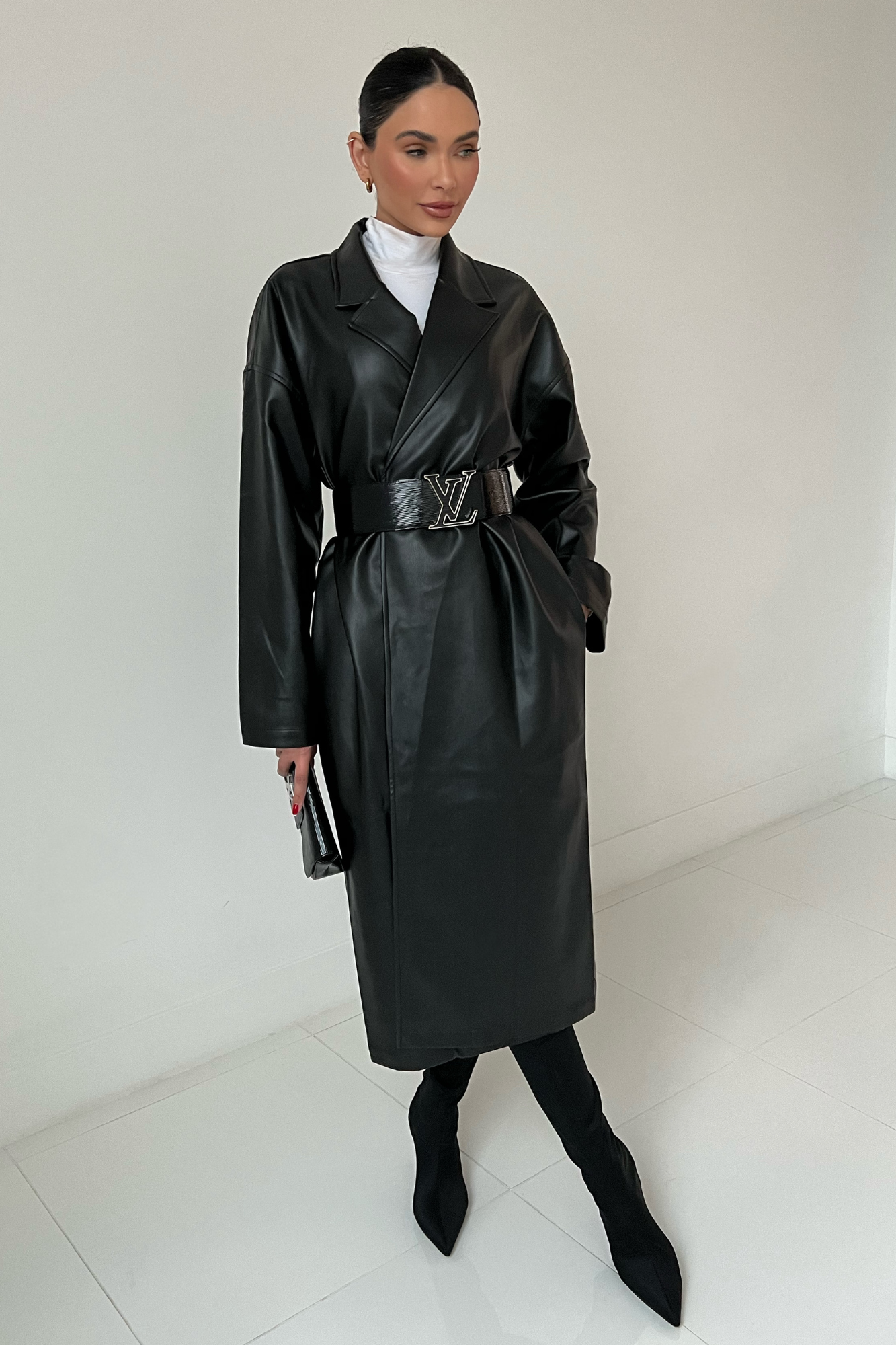 Vegan Leather Coat