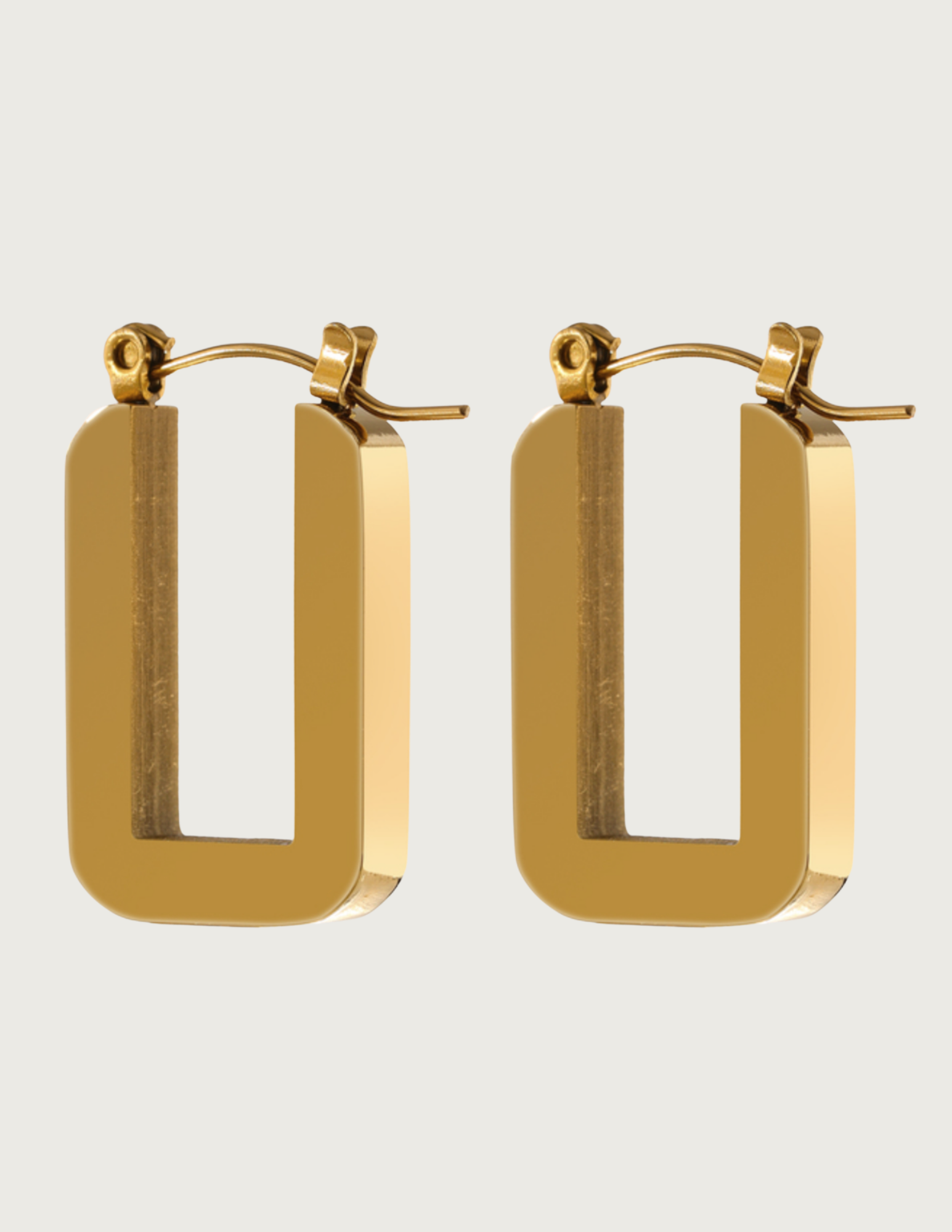 18k Gold Plated Square Earrings