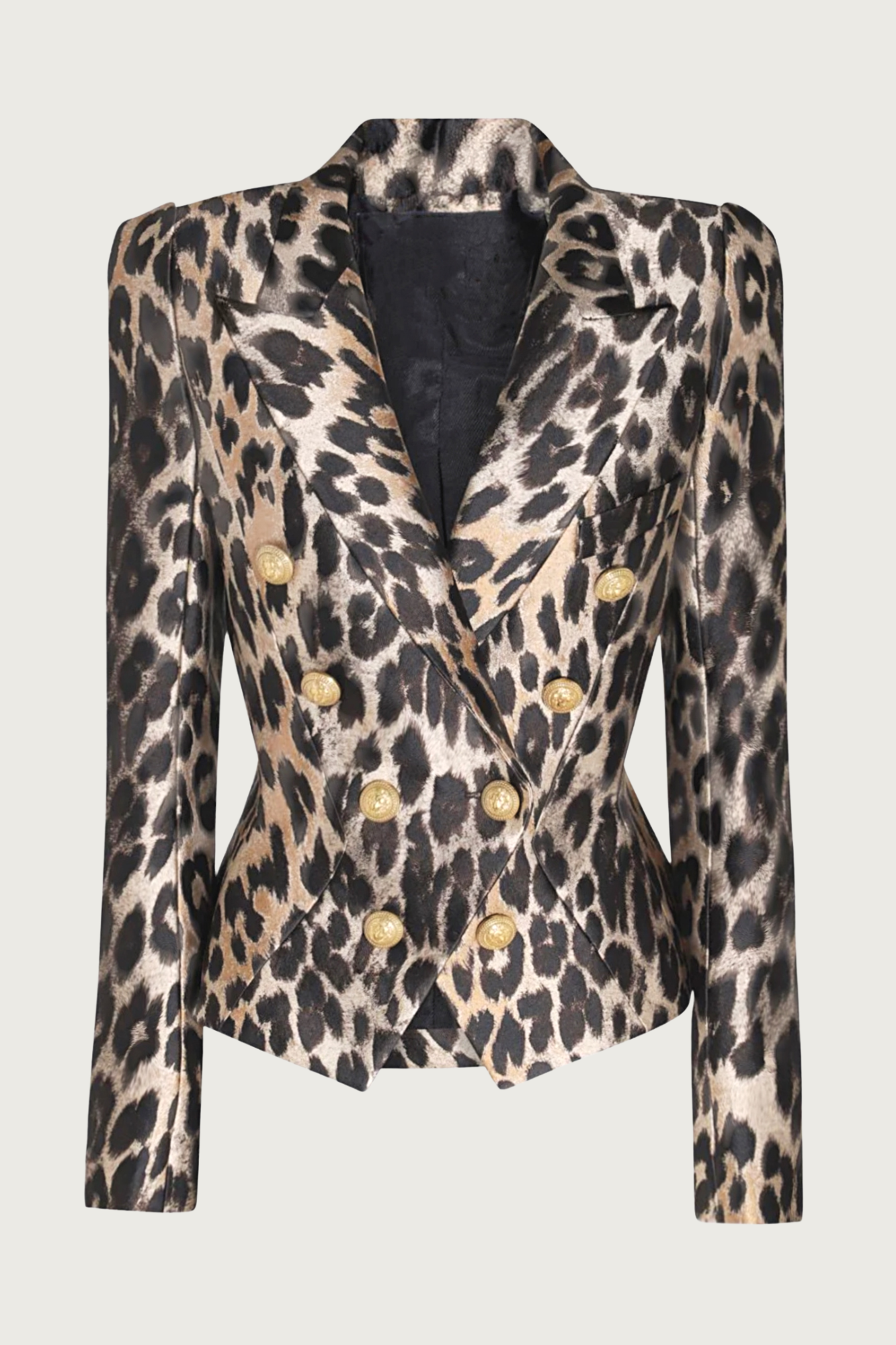 Leopard Peak Lapel Blazer