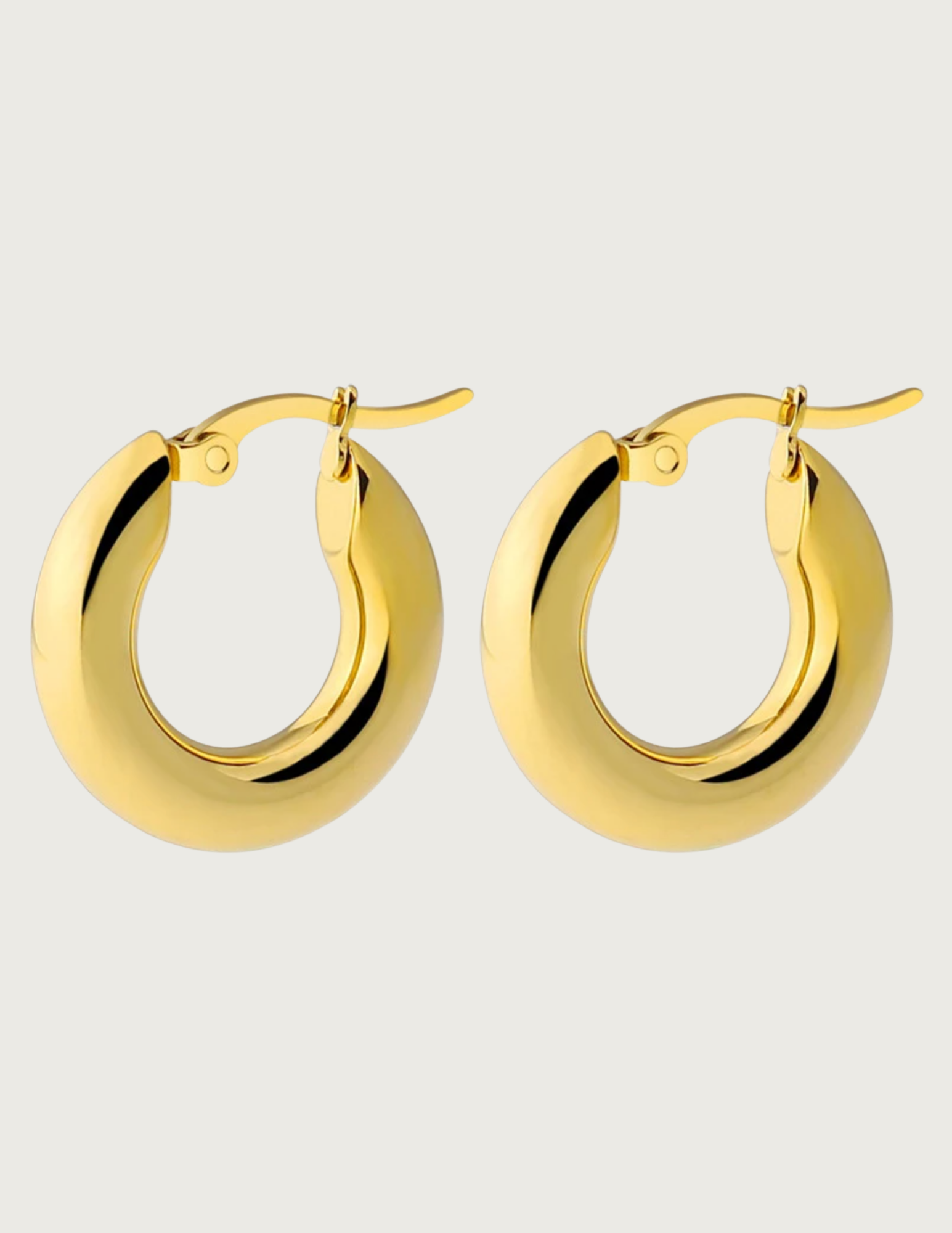 18k Gold Plated Chunky Hoop Earrings