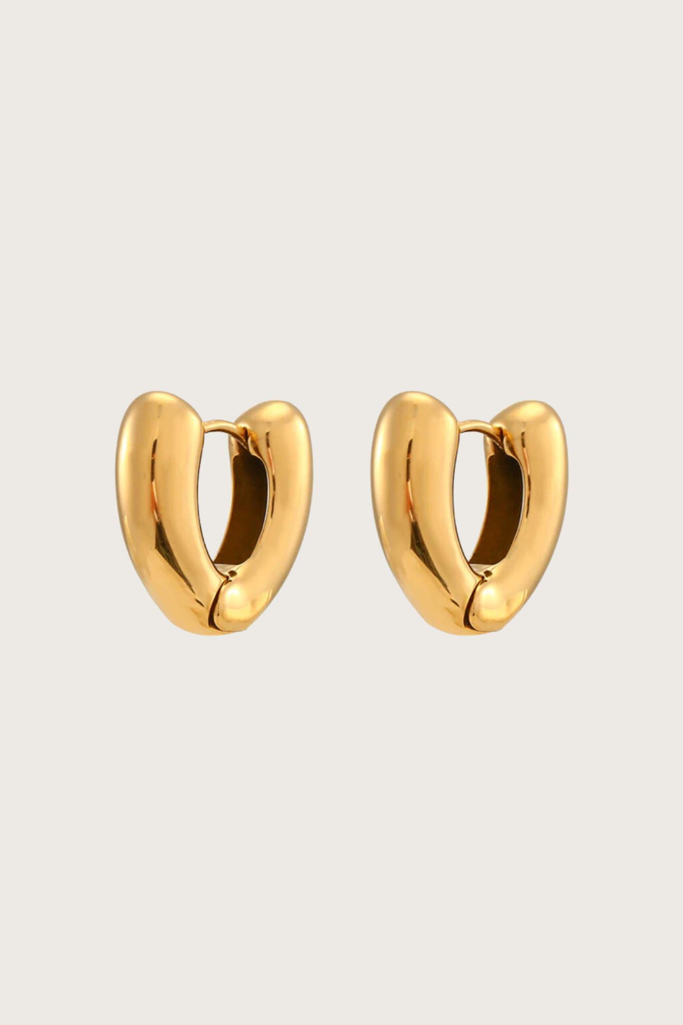 18k Gold Plated Snap Earrings