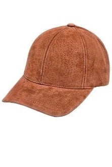 Suede Cap - Cognac